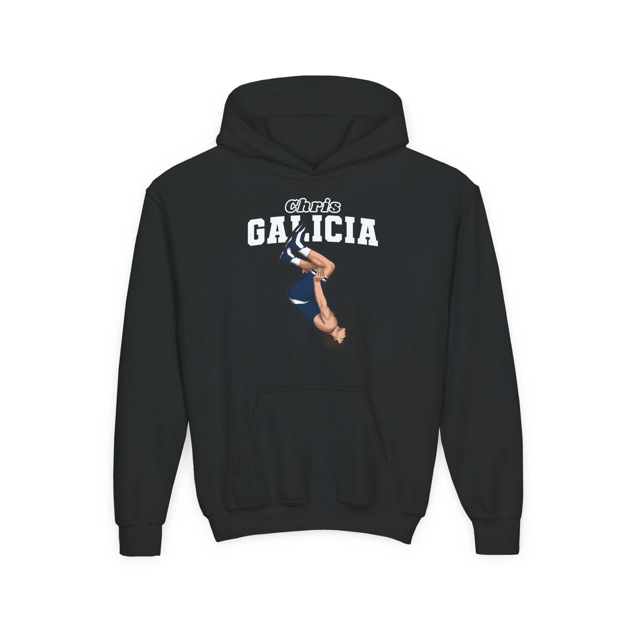 Youth Hoodie — character_name_arch in Black