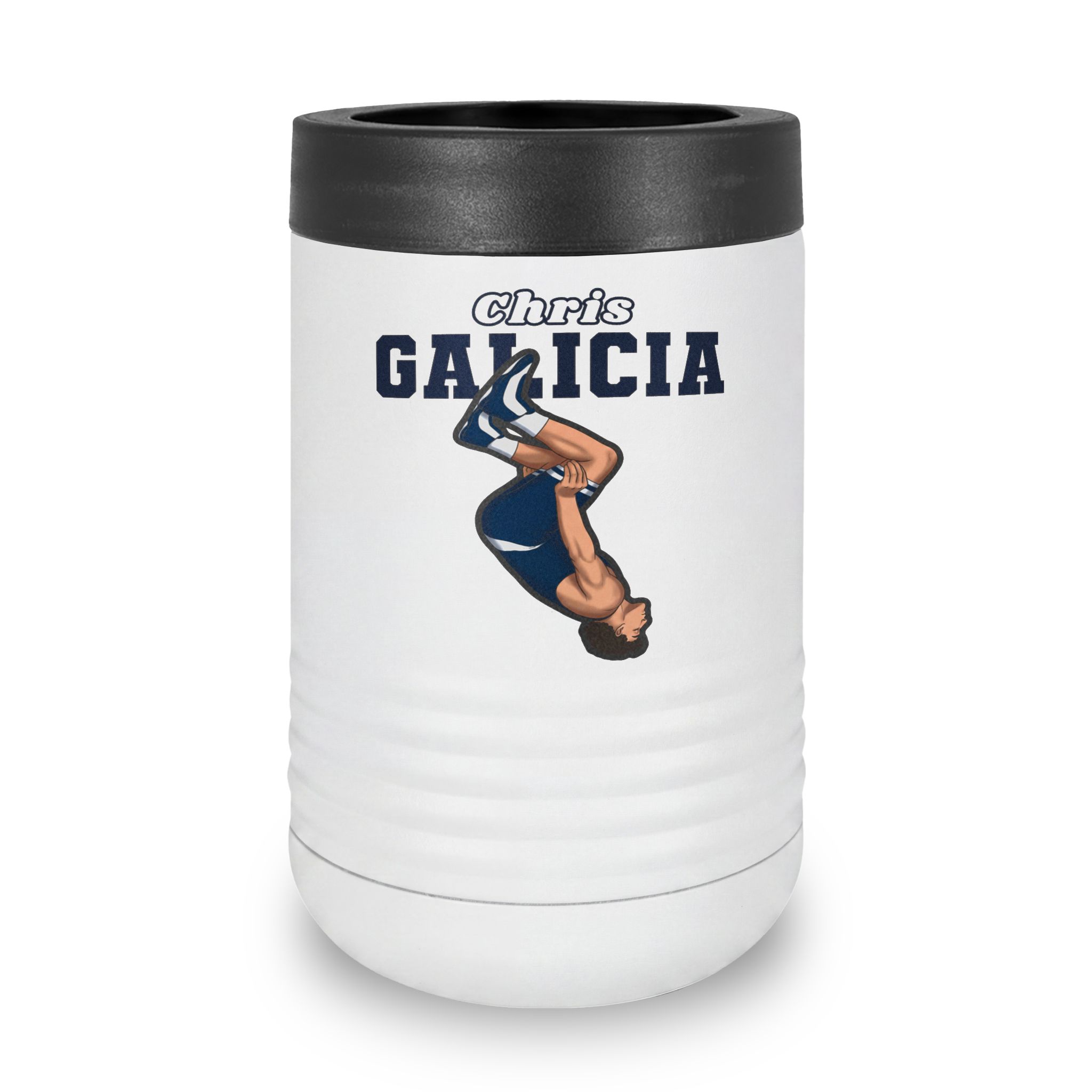 Stainless Can Cooler — character_name_arch in White