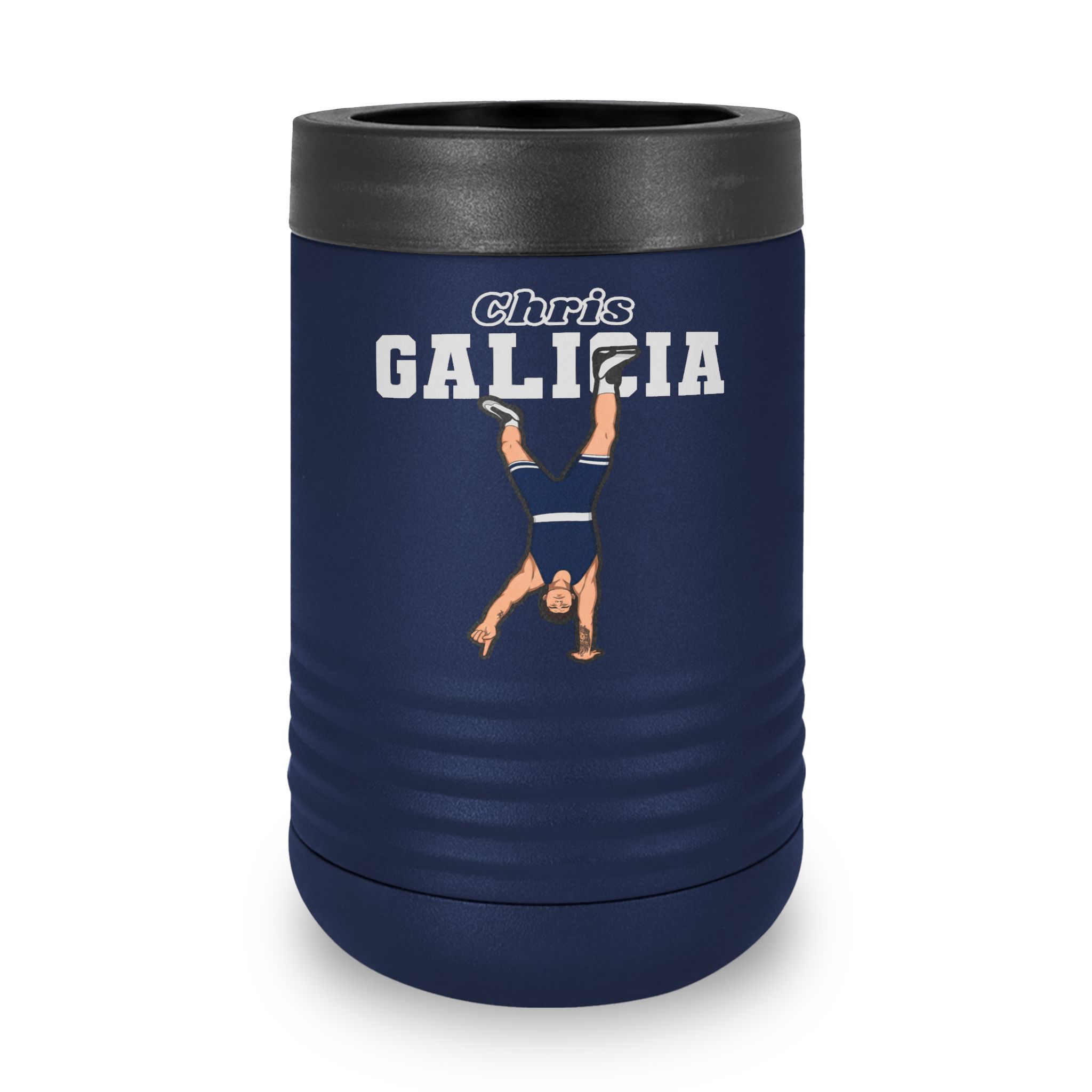 Stainless Can Cooler — character_name_arch in Navy