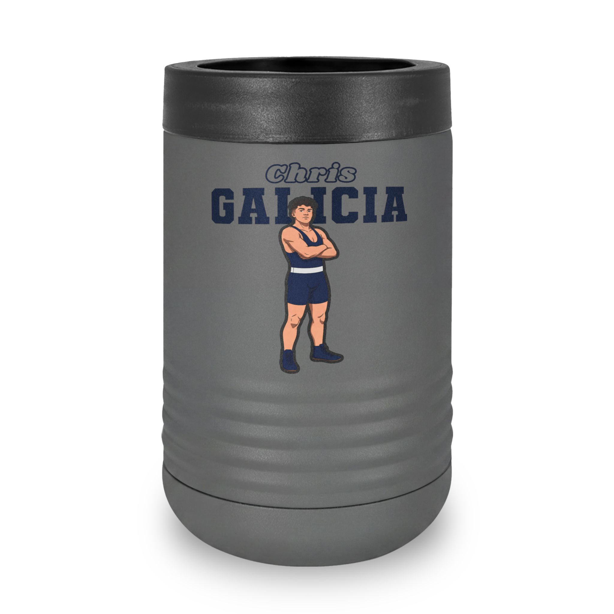 Stainless Can Cooler — character_name_arch in Grey