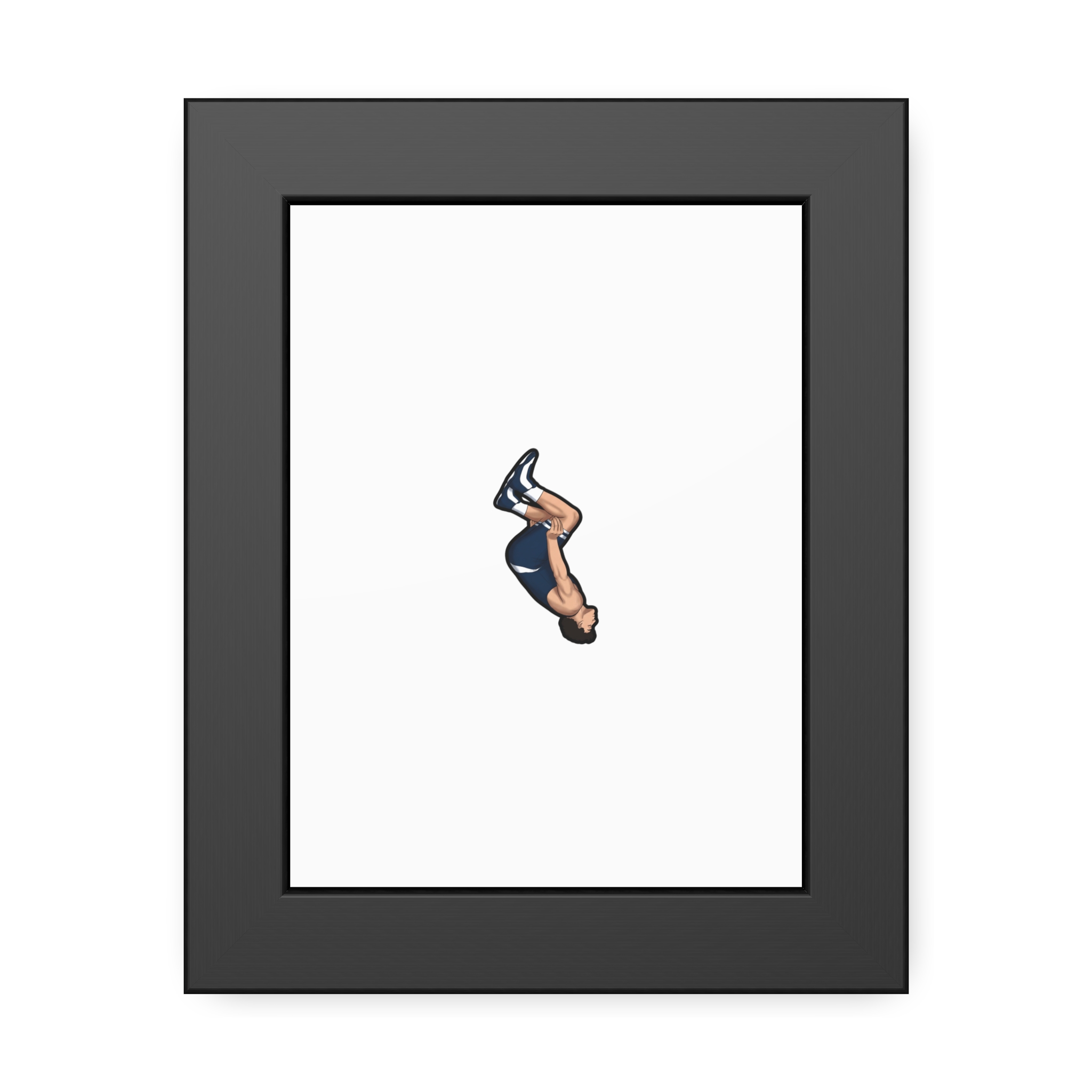 Framed Poster — character_player_name in Black