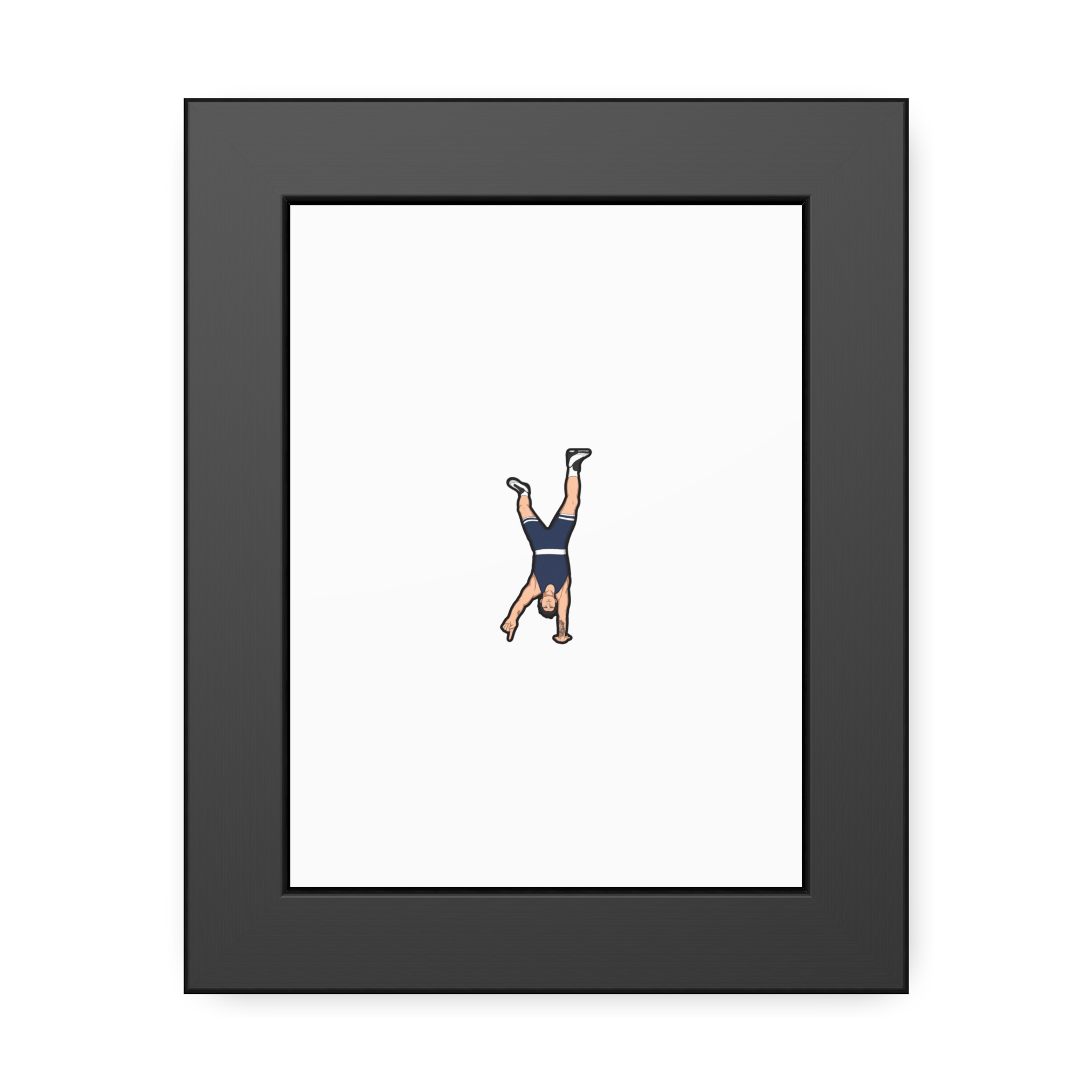 Framed Poster — character_player_name in Black