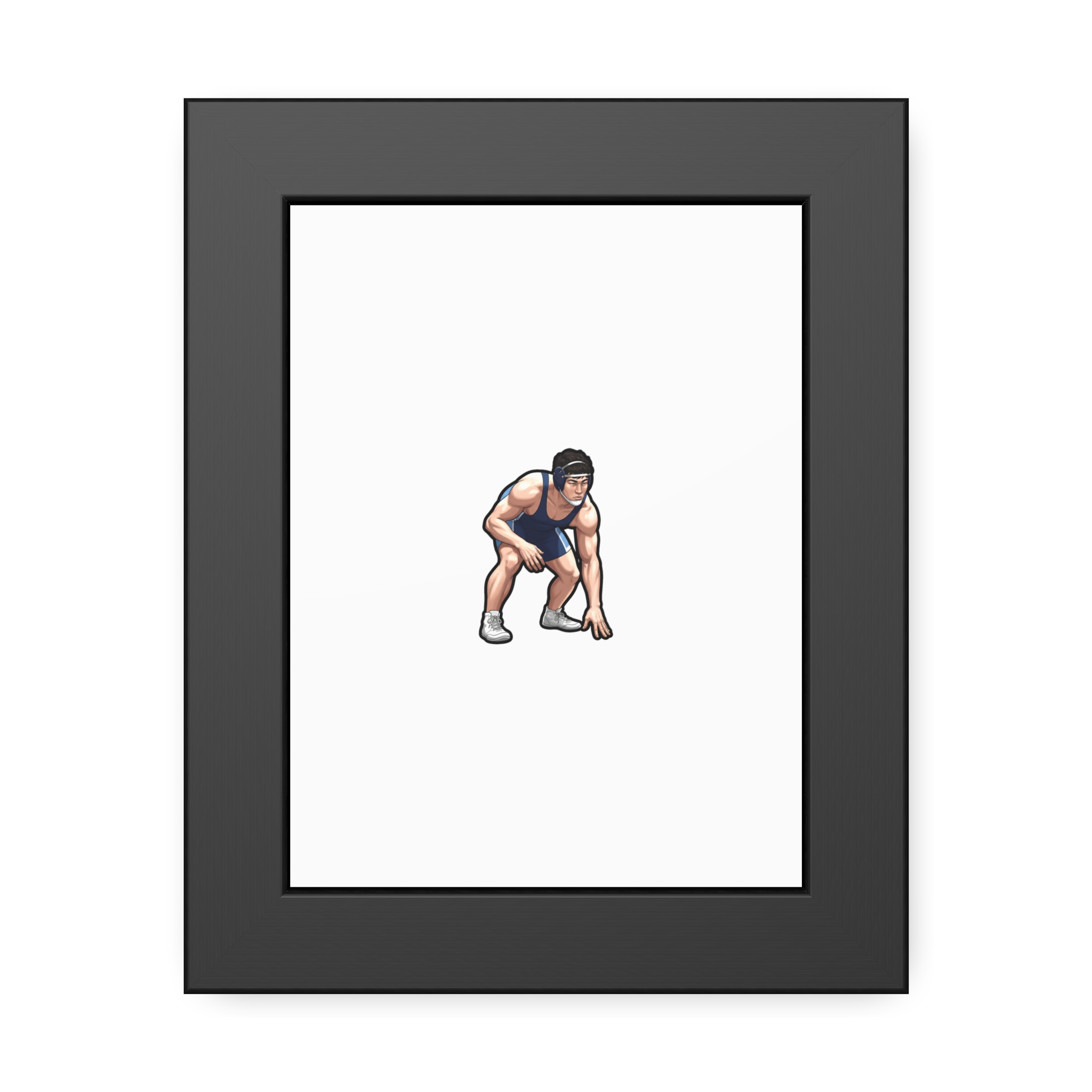 Framed Poster — character_player_name in Black