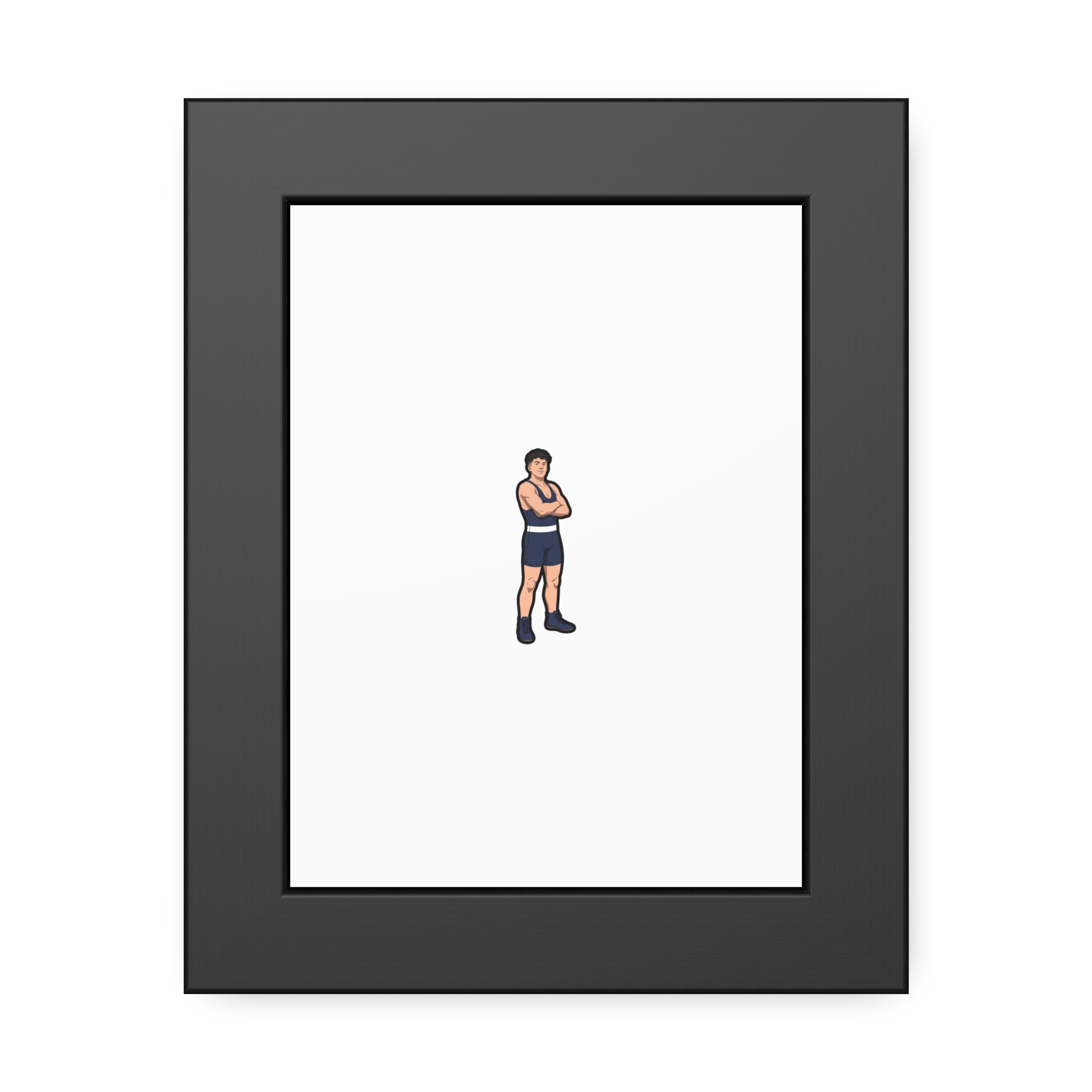 Framed Poster — character_player_name in Black
