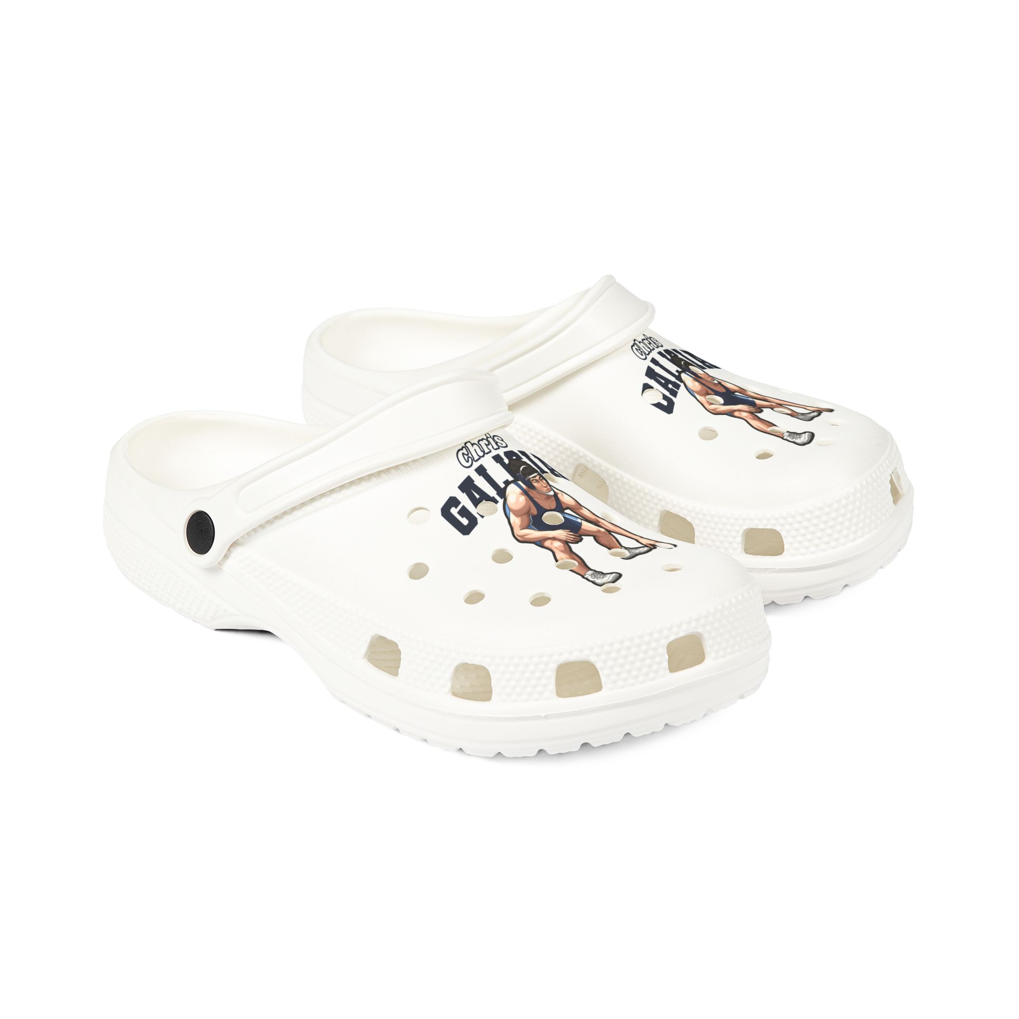 Rubber Clogs — character_name_arch in White