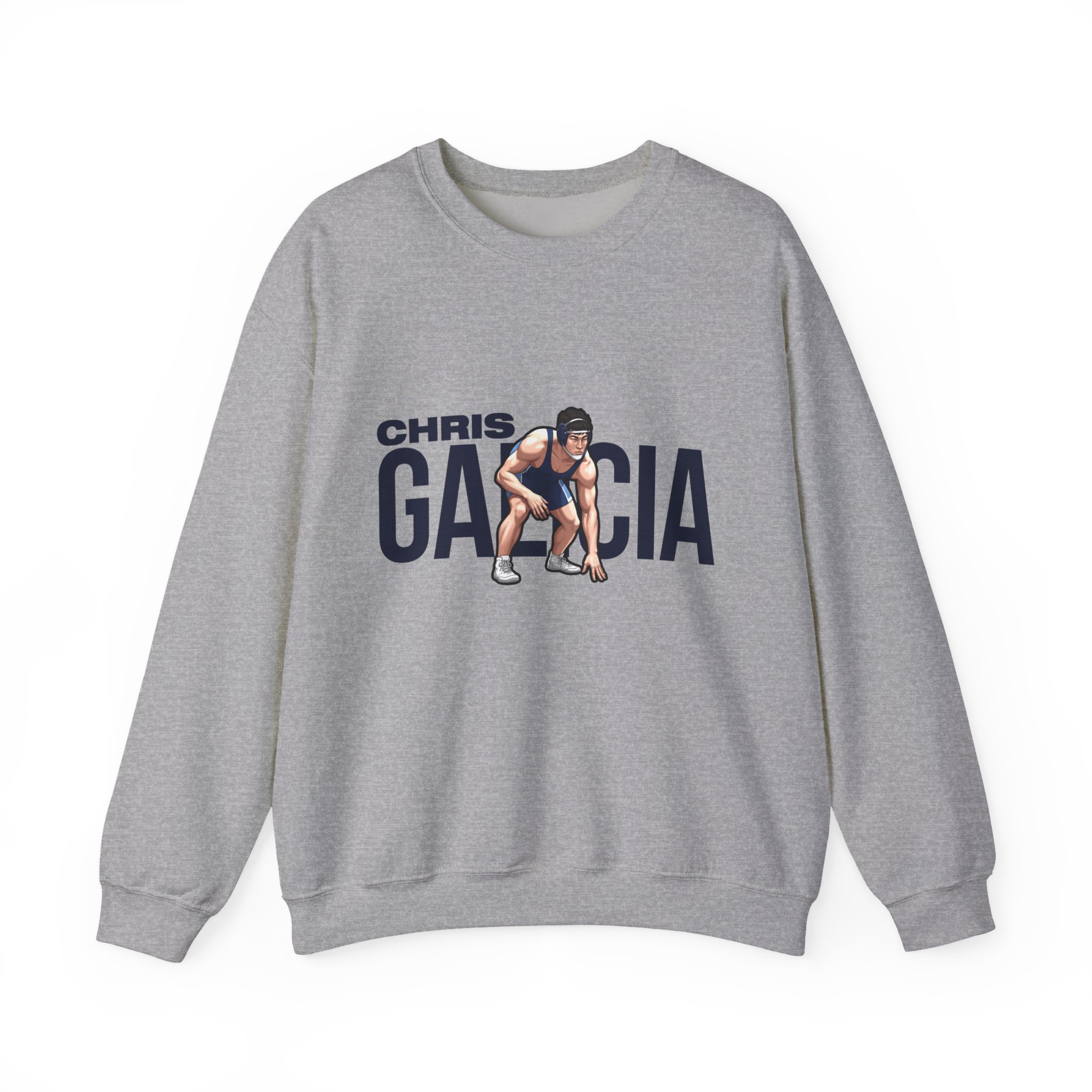 Crewneck Sweatshirt — character_player_name in Grey