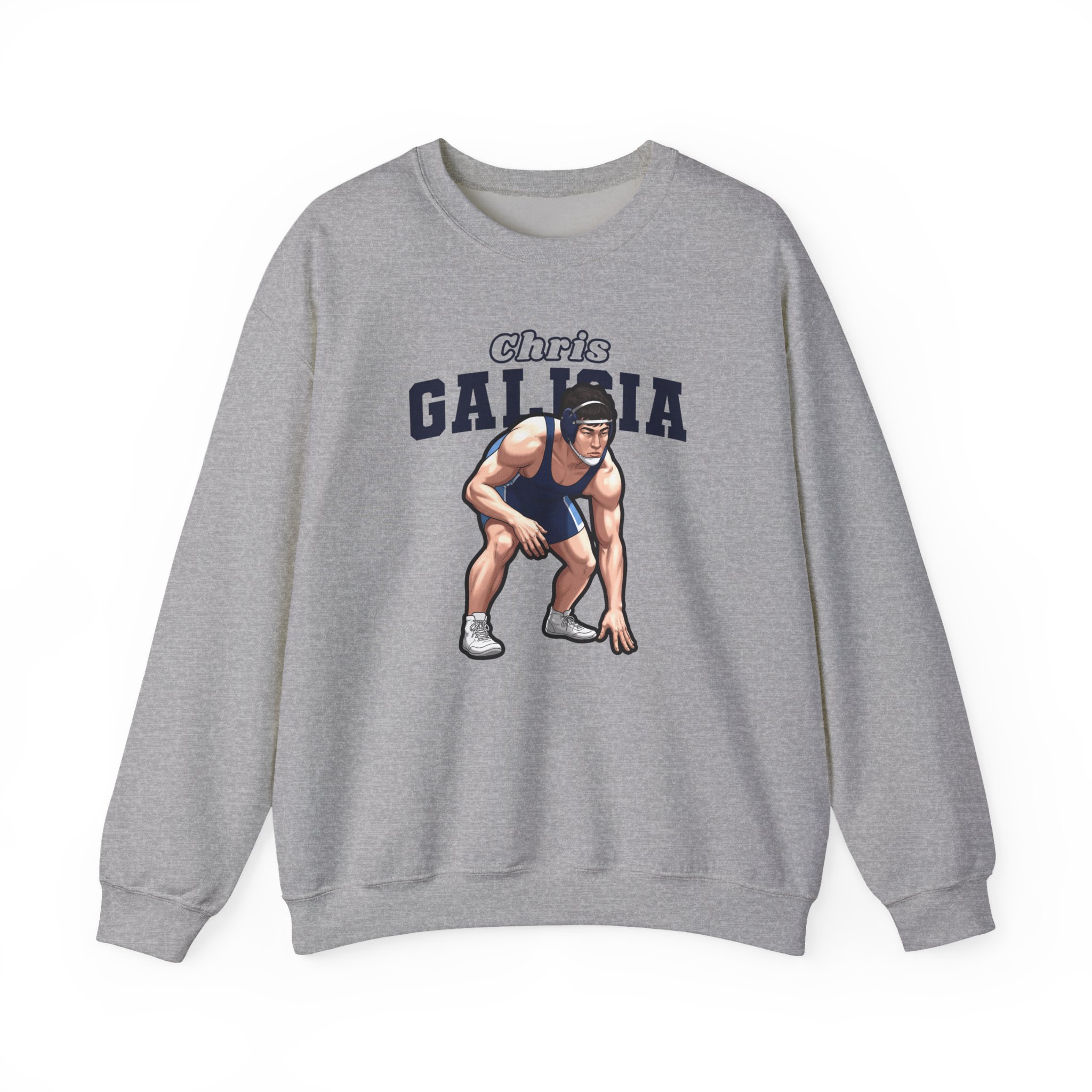 Crewneck Sweatshirt — character_name_arch in Grey