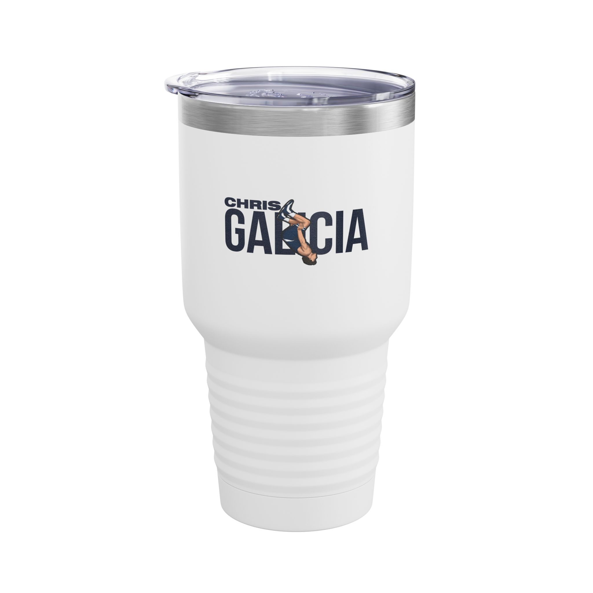 30oz Tumbler — character_player_name in White