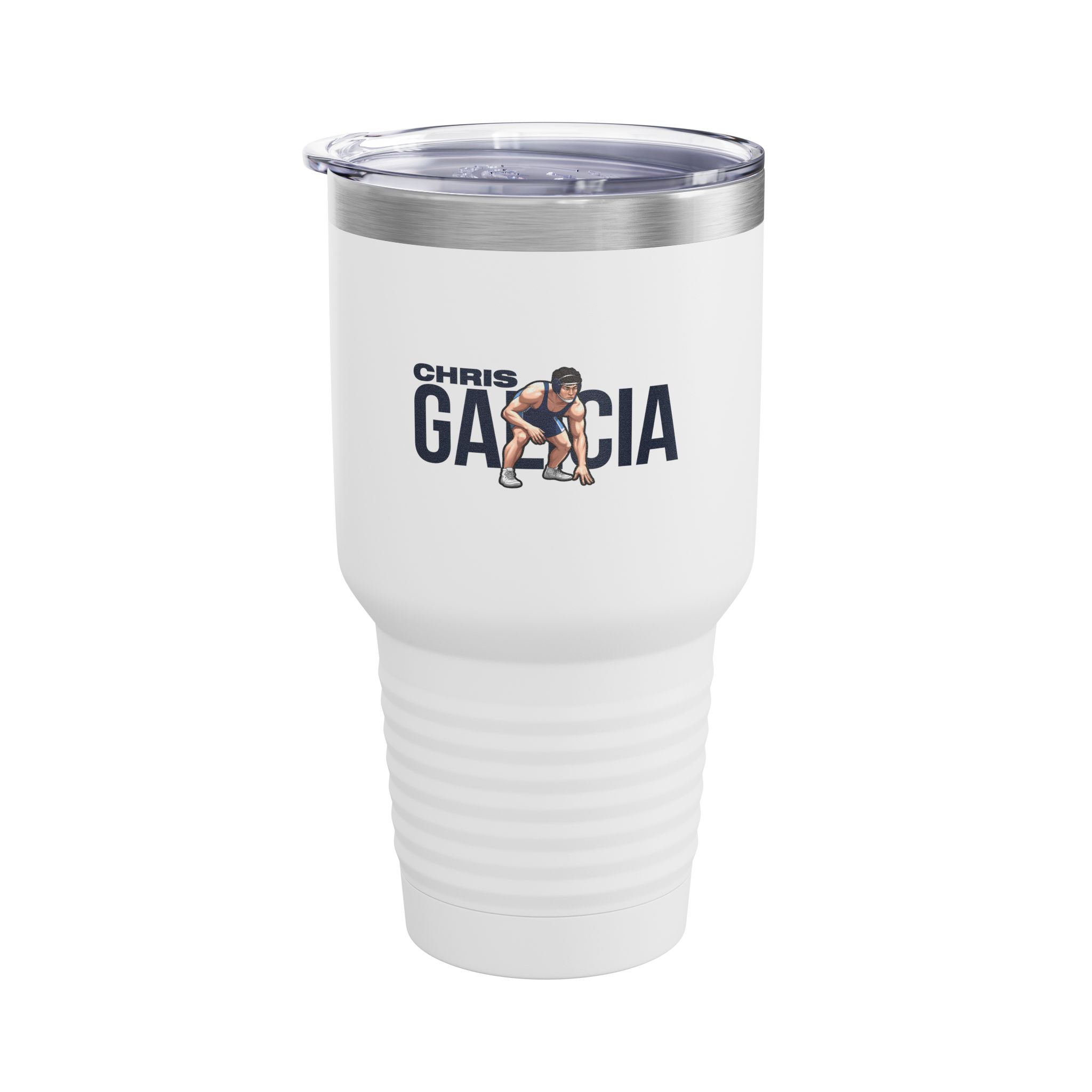 30oz Tumbler — character_player_name in White