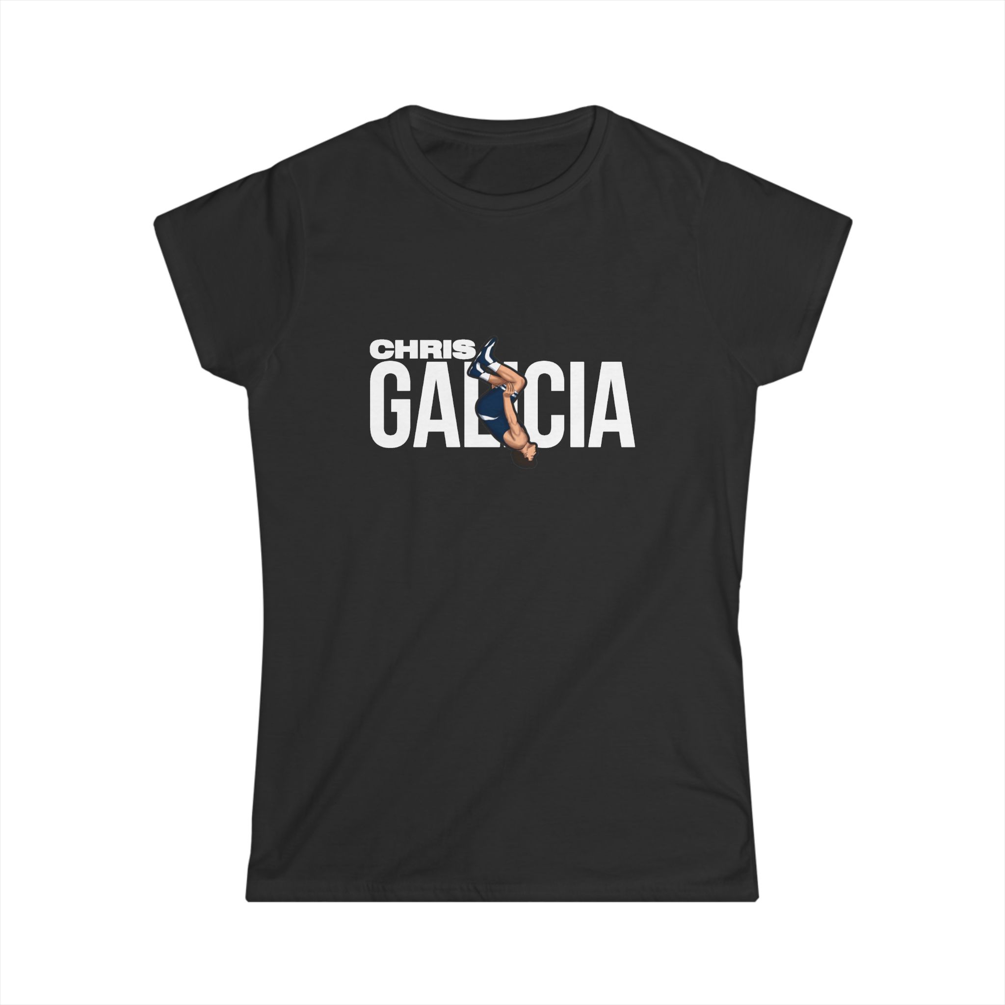 Women's Softstyle Tee — character_player_name in Black