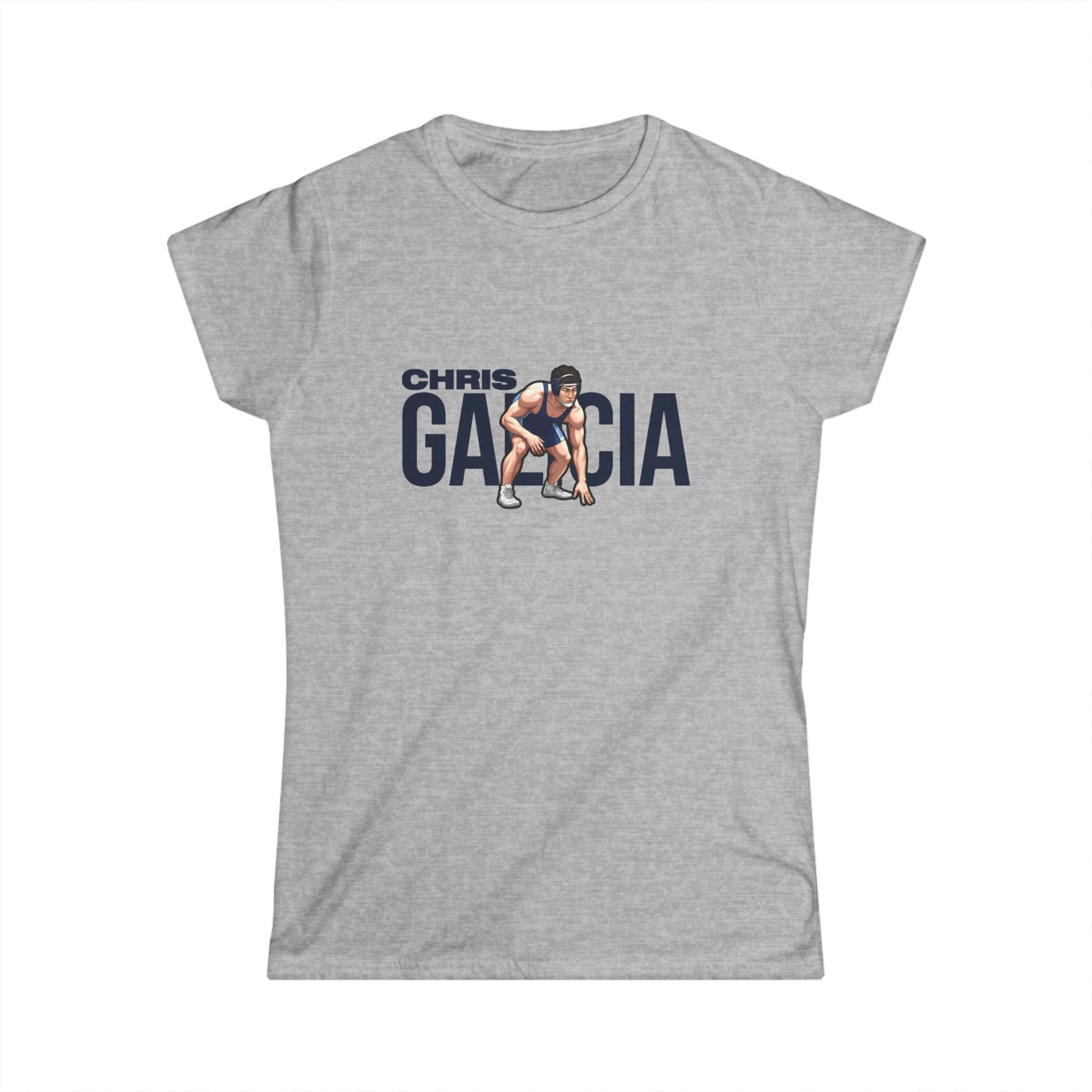 Women's Softstyle Tee — character_player_name in Grey