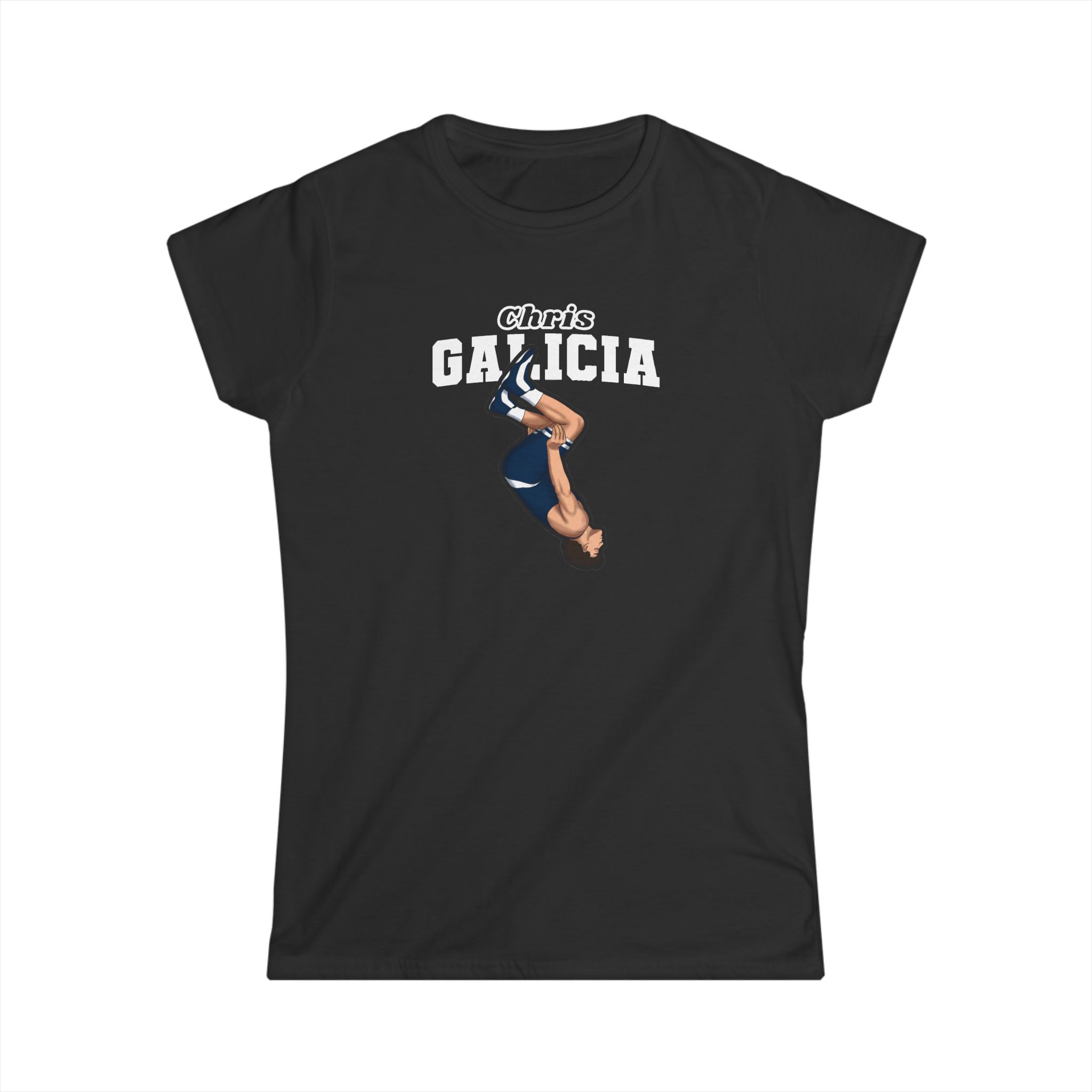 Women's Softstyle Tee — character_name_arch in Black