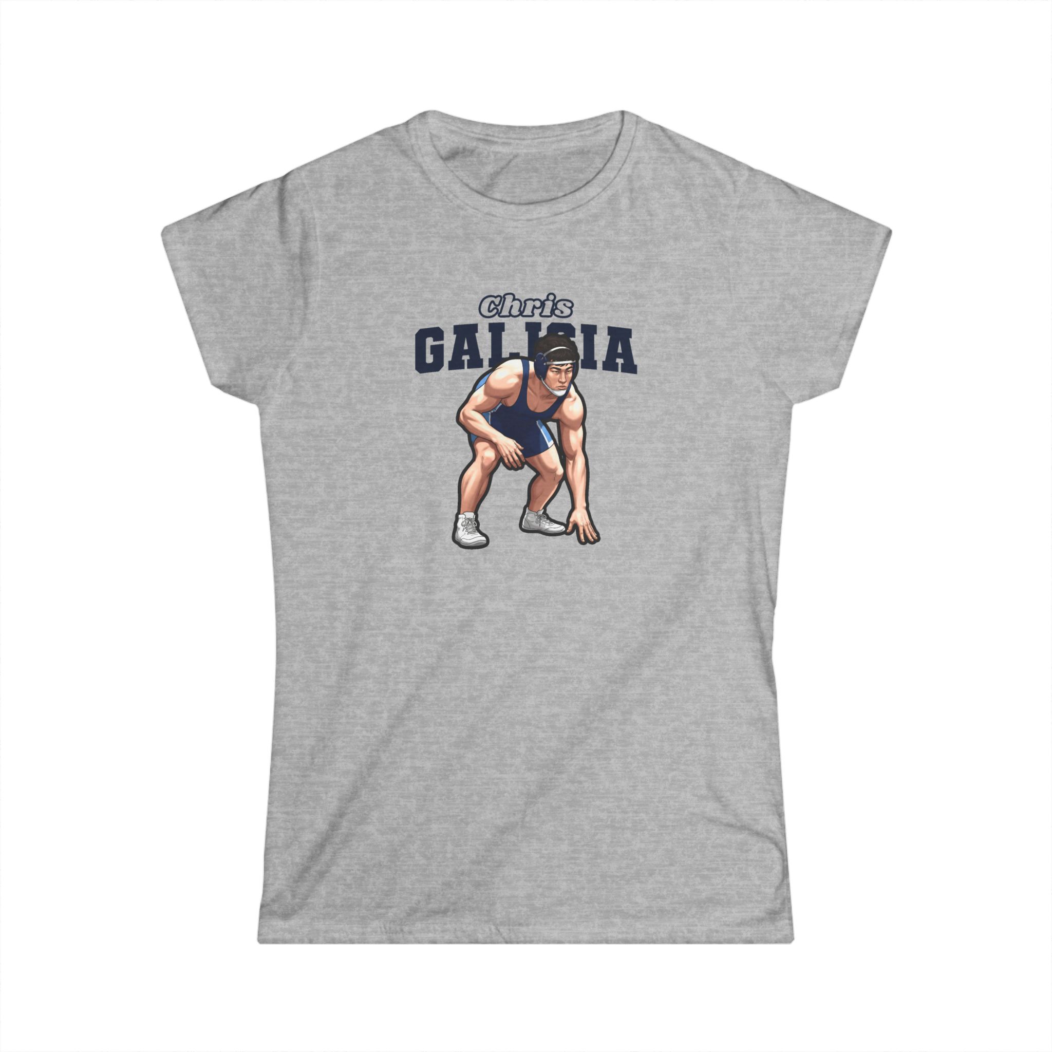 Women's Softstyle Tee — character_name_arch in Grey