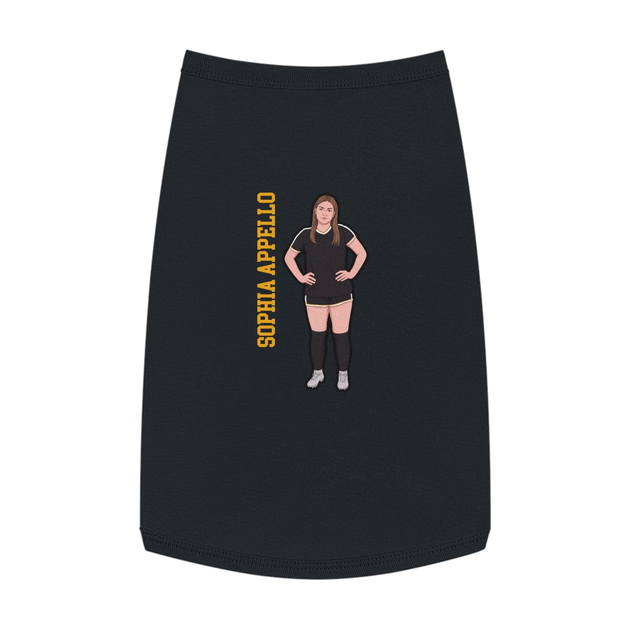 Pet Tank Top — character_name_vertical in Black