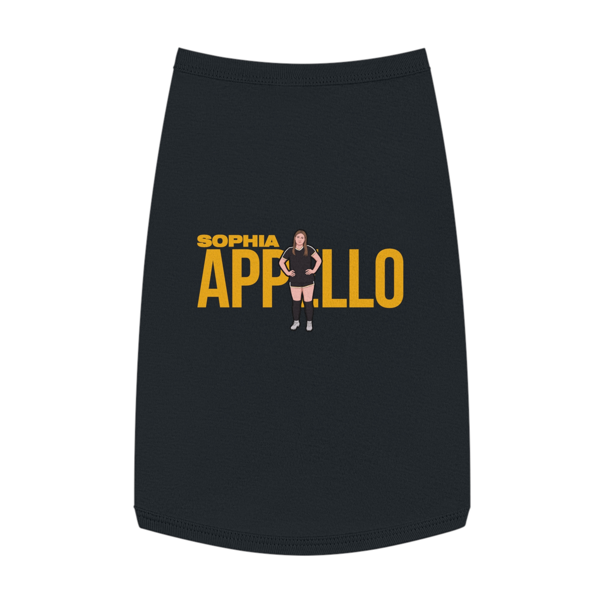 Pet Tank Top — character_player_name in Black