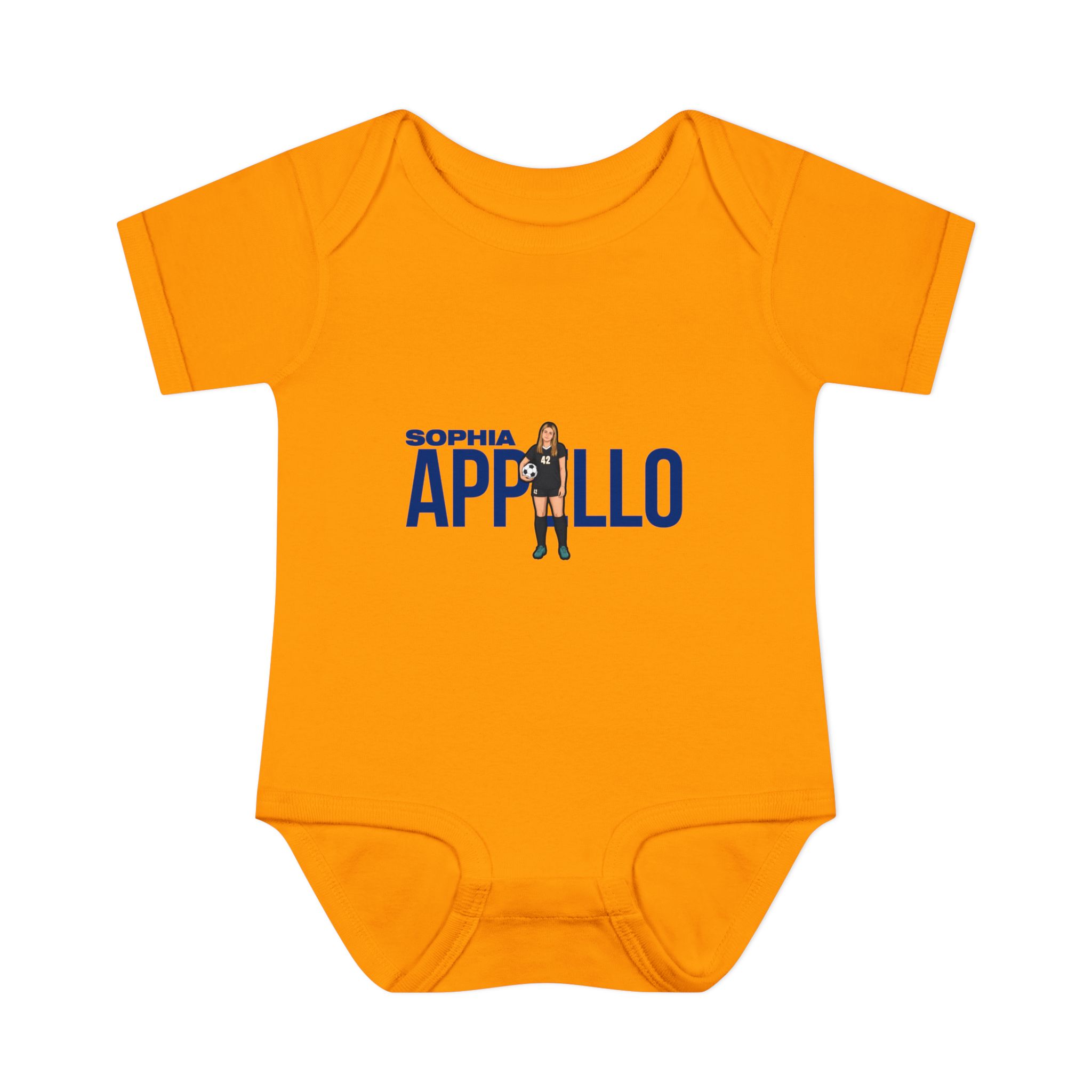 Baby Onesie — character_player_name in Gold