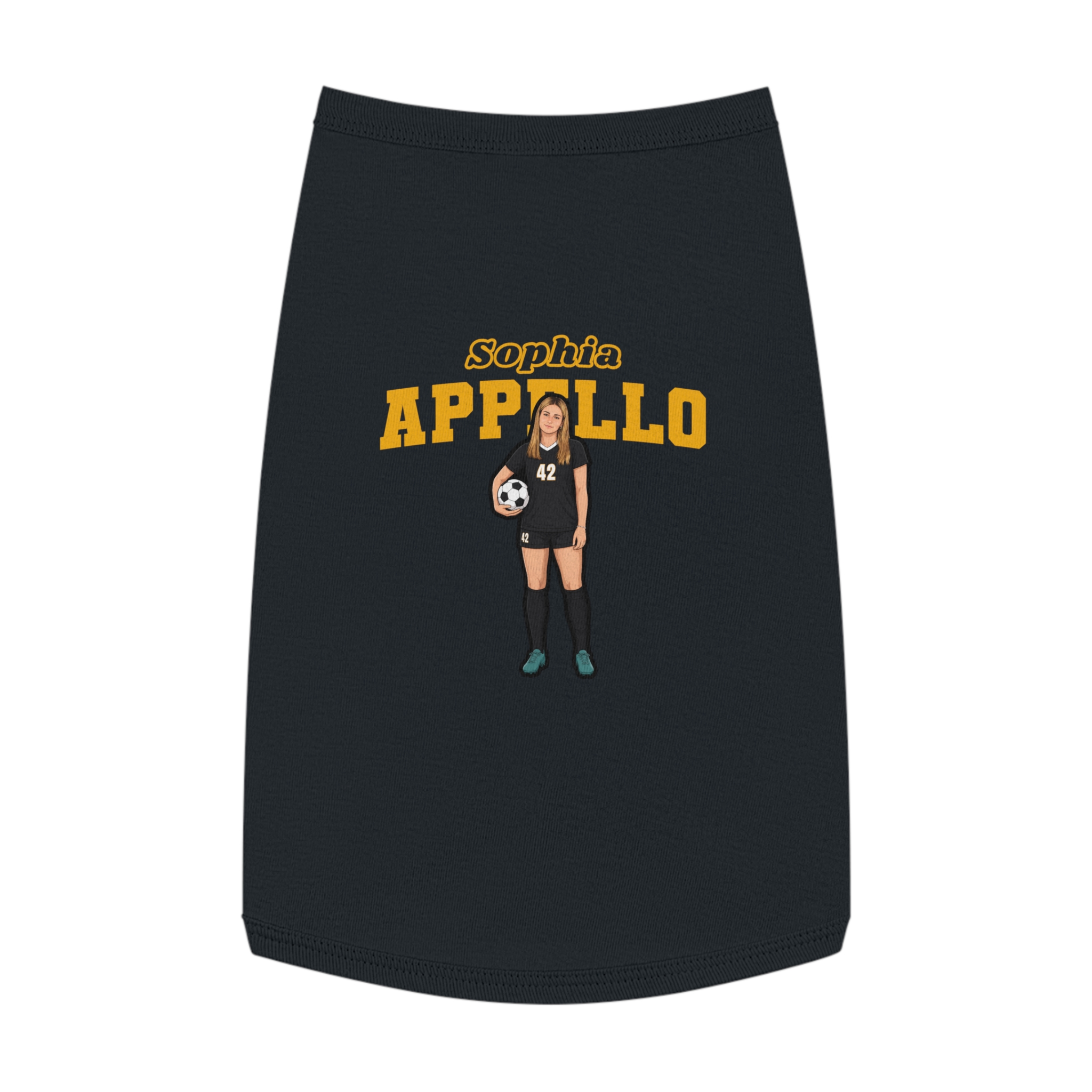 Pet Tank Top — character_name_arch in Black