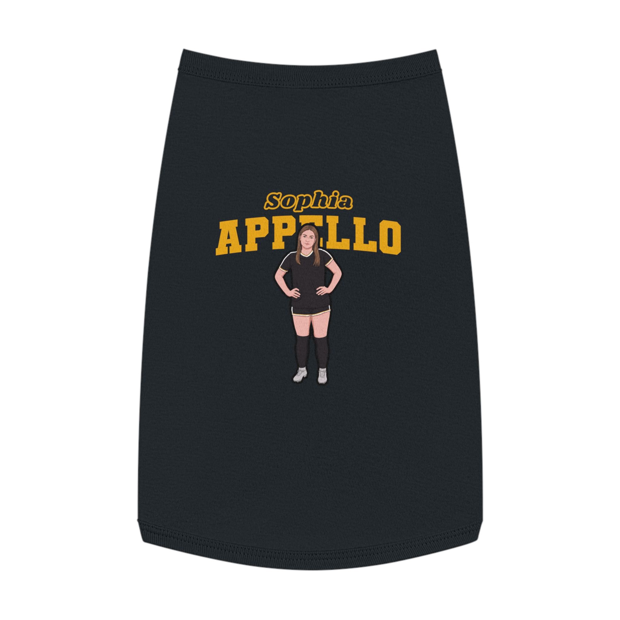 Pet Tank Top — character_name_arch in White