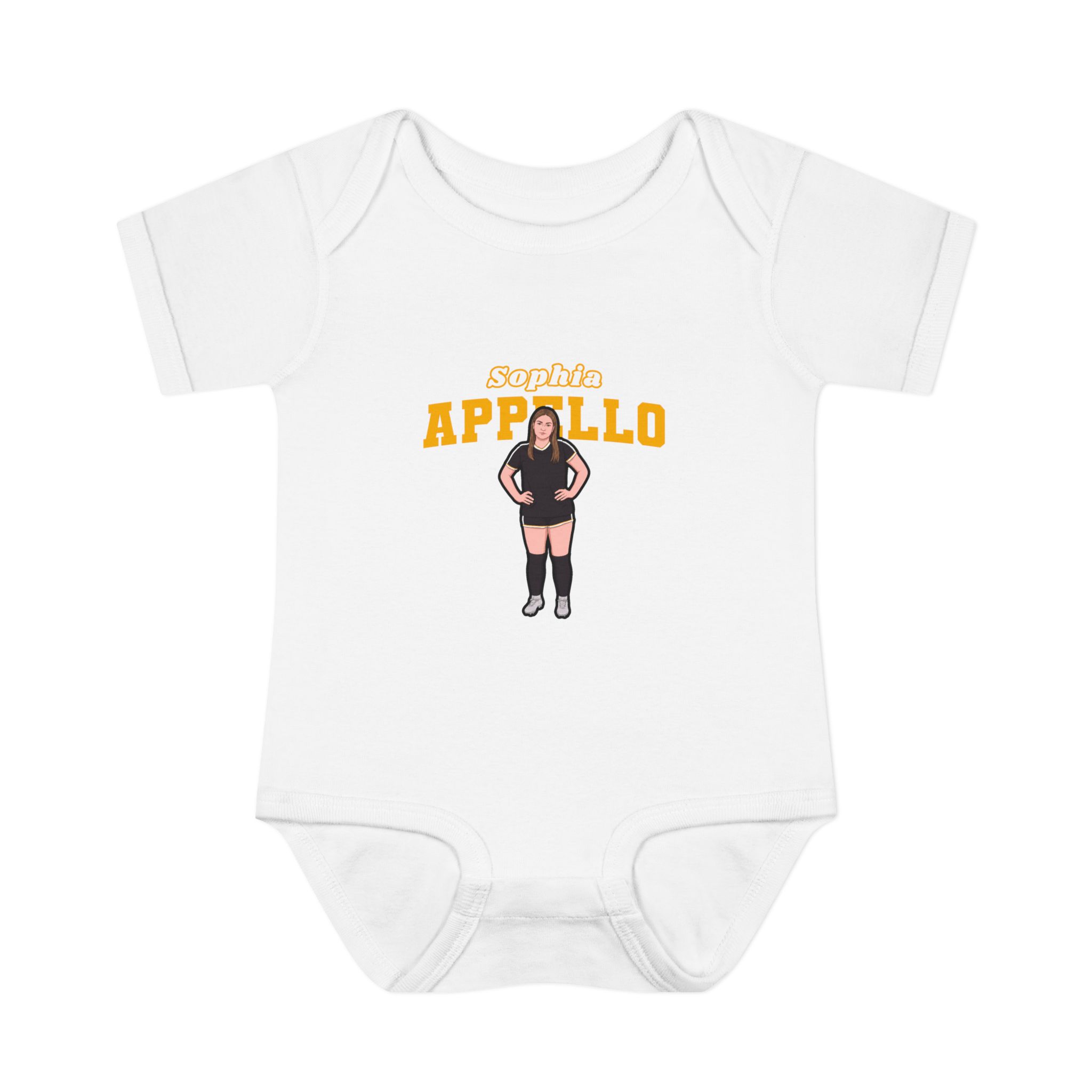 Baby Onesie — character_name_arch in White