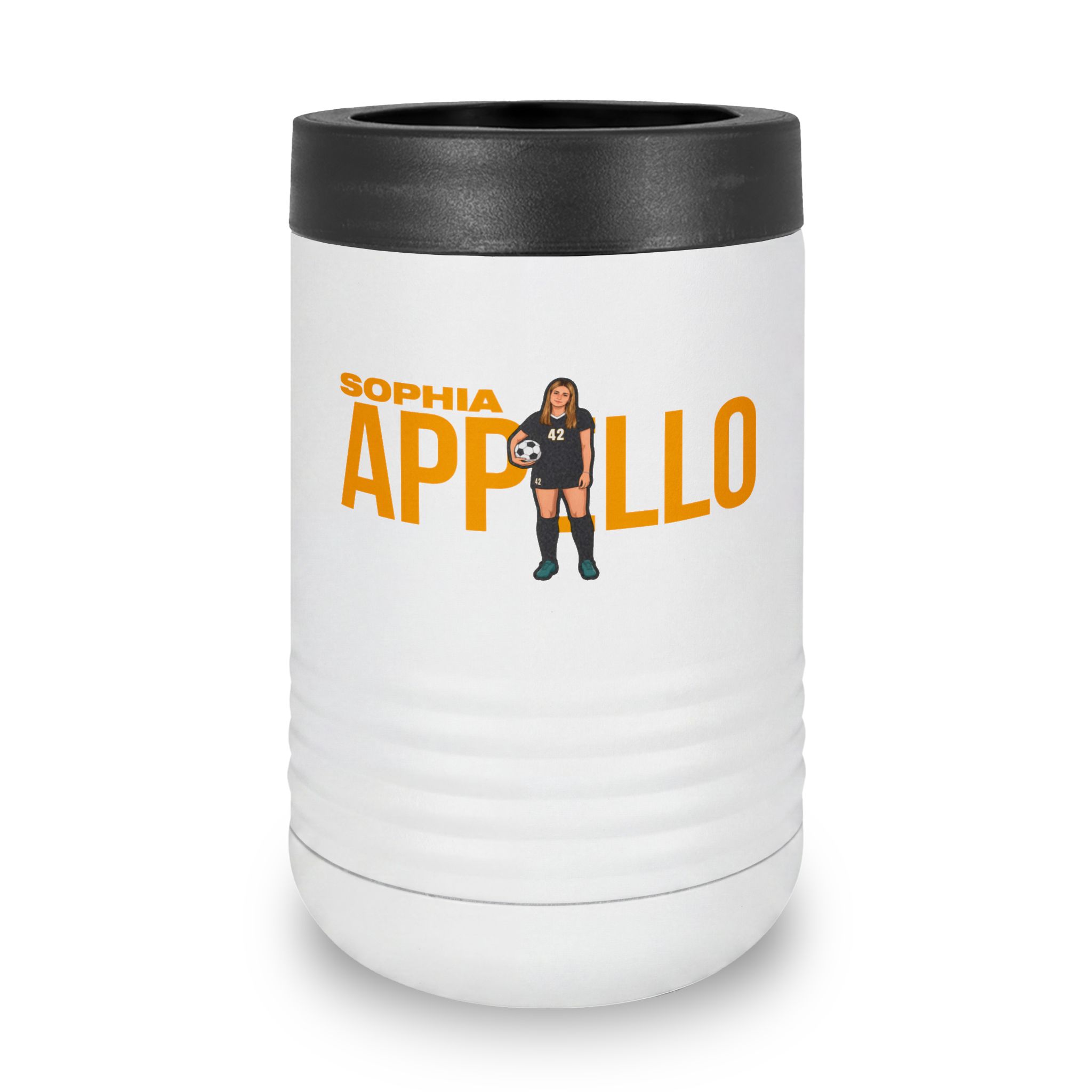 Stainless Can Cooler — character_player_name in White