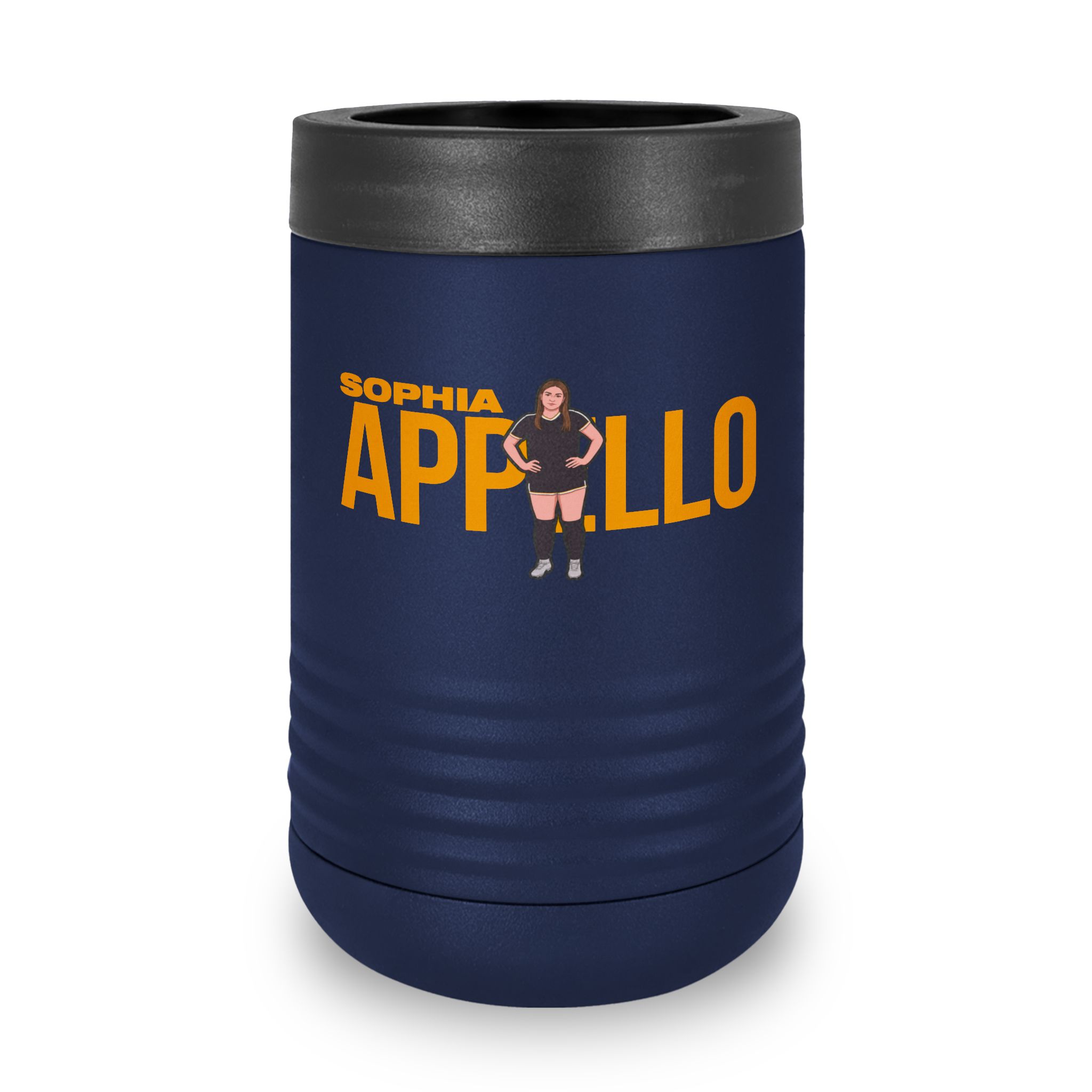 Stainless Can Cooler — character_player_name in Navy