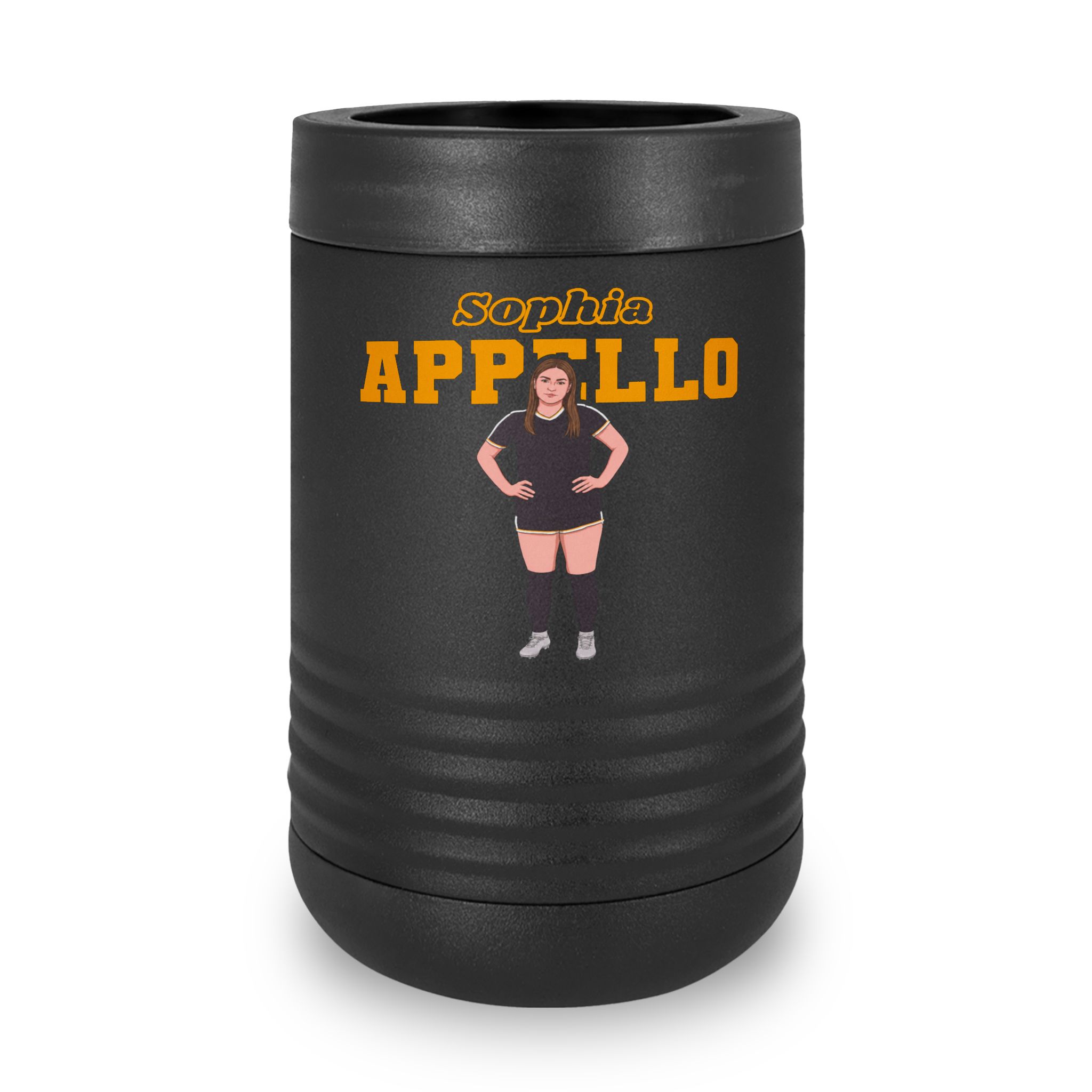 Stainless Can Cooler — character_name_arch in Black