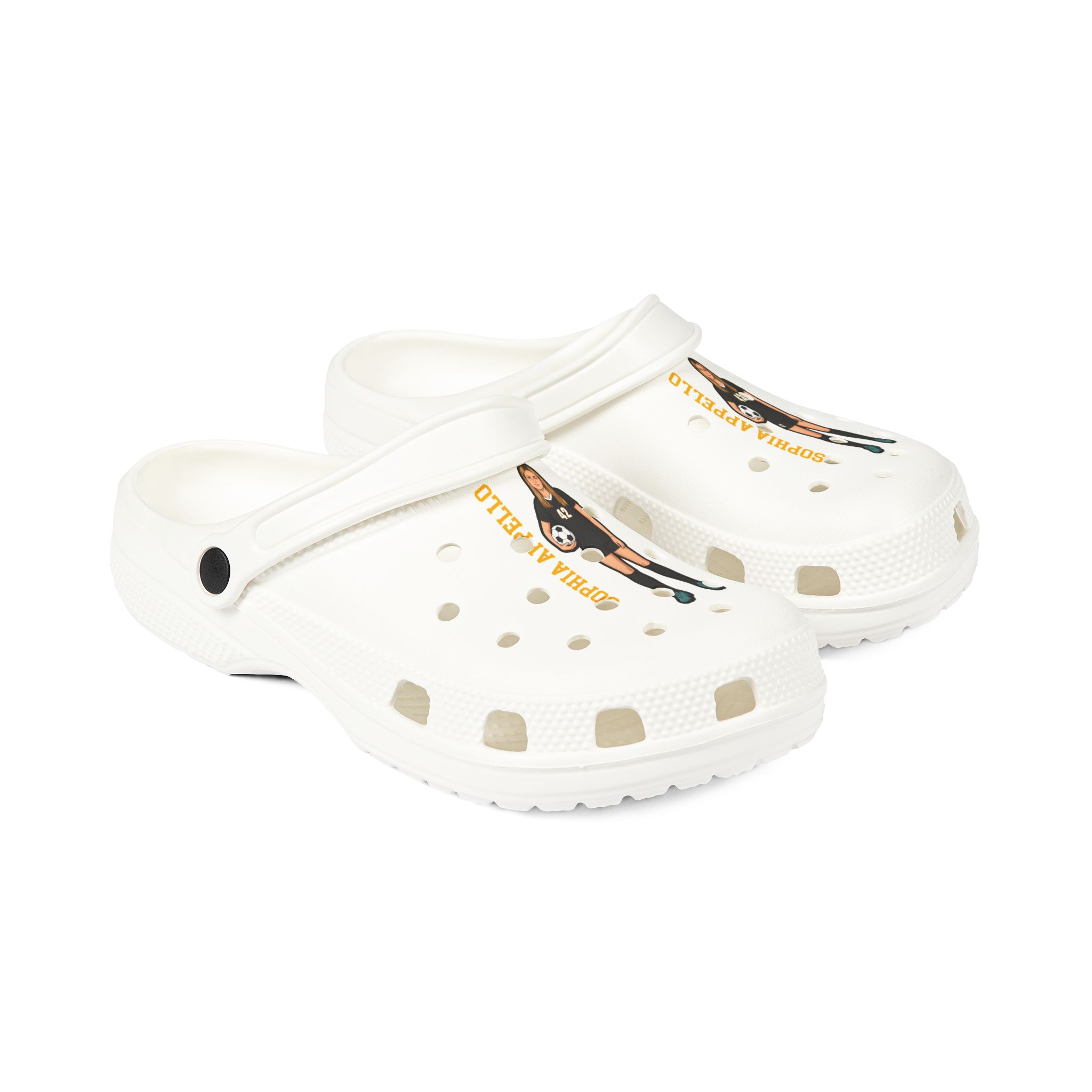 Rubber Clogs — character_name_vertical in White