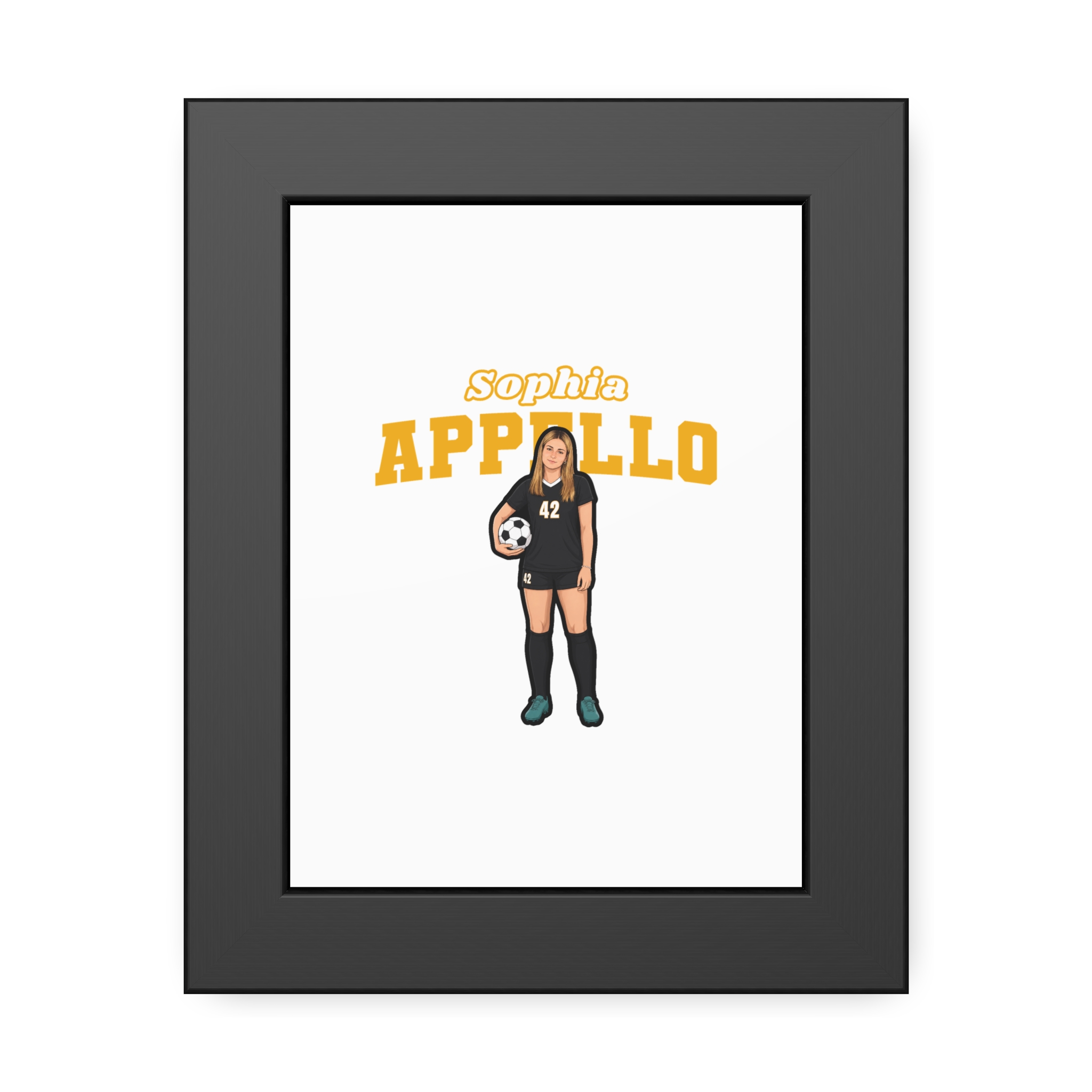 Framed Poster — character_name_arch in Black