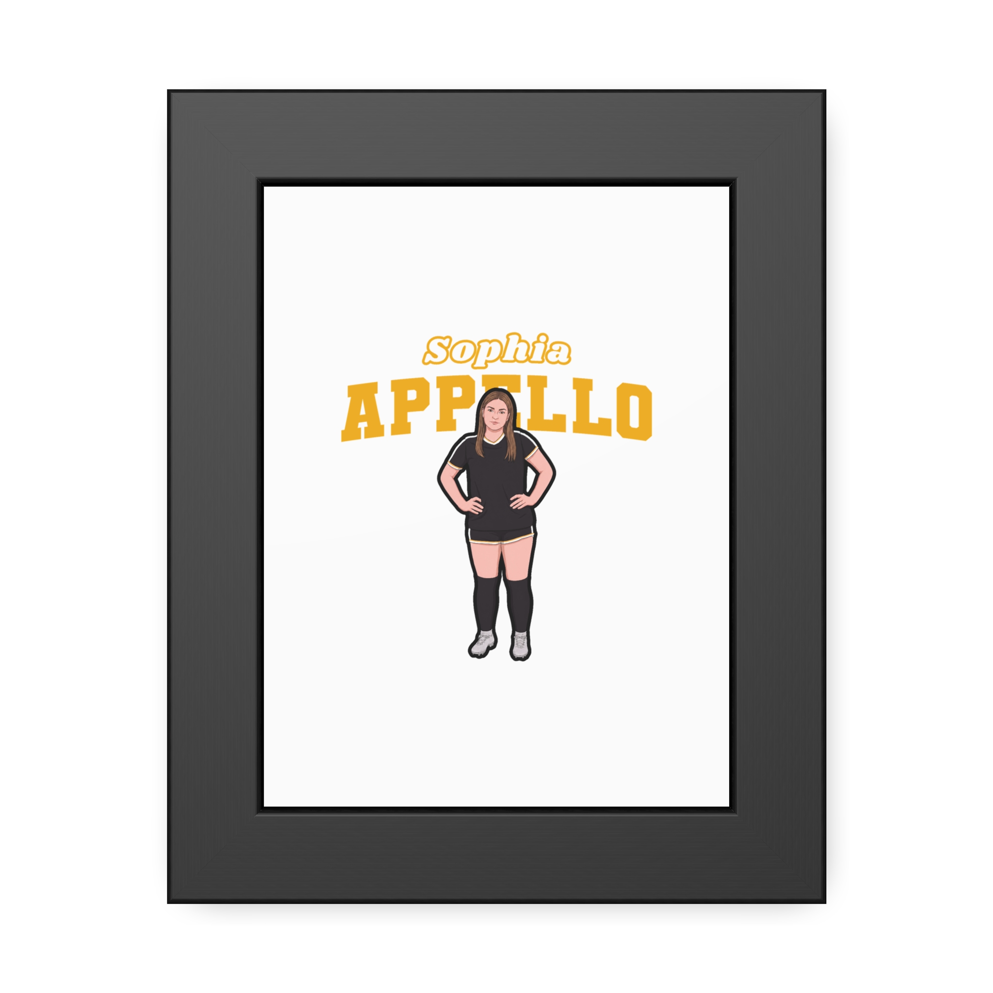 Framed Poster — character_name_arch in Black