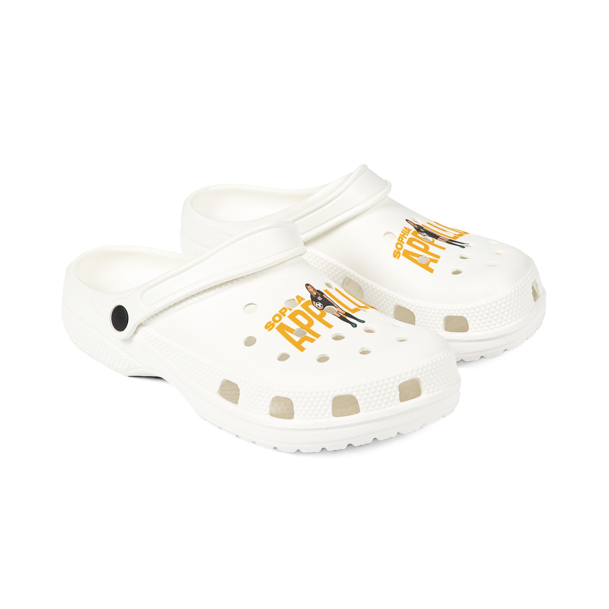 Rubber Clogs — character_player_name in White