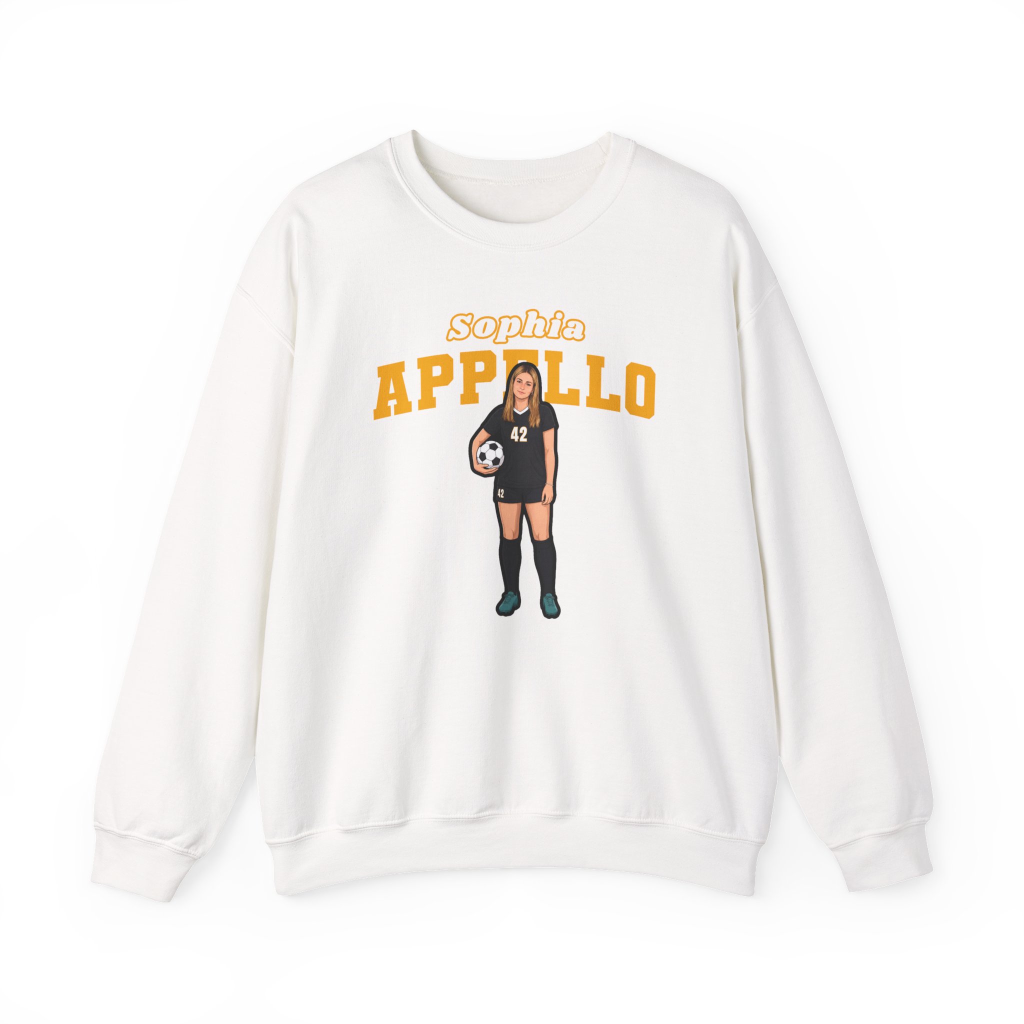 Crewneck Sweatshirt — character_name_arch in White