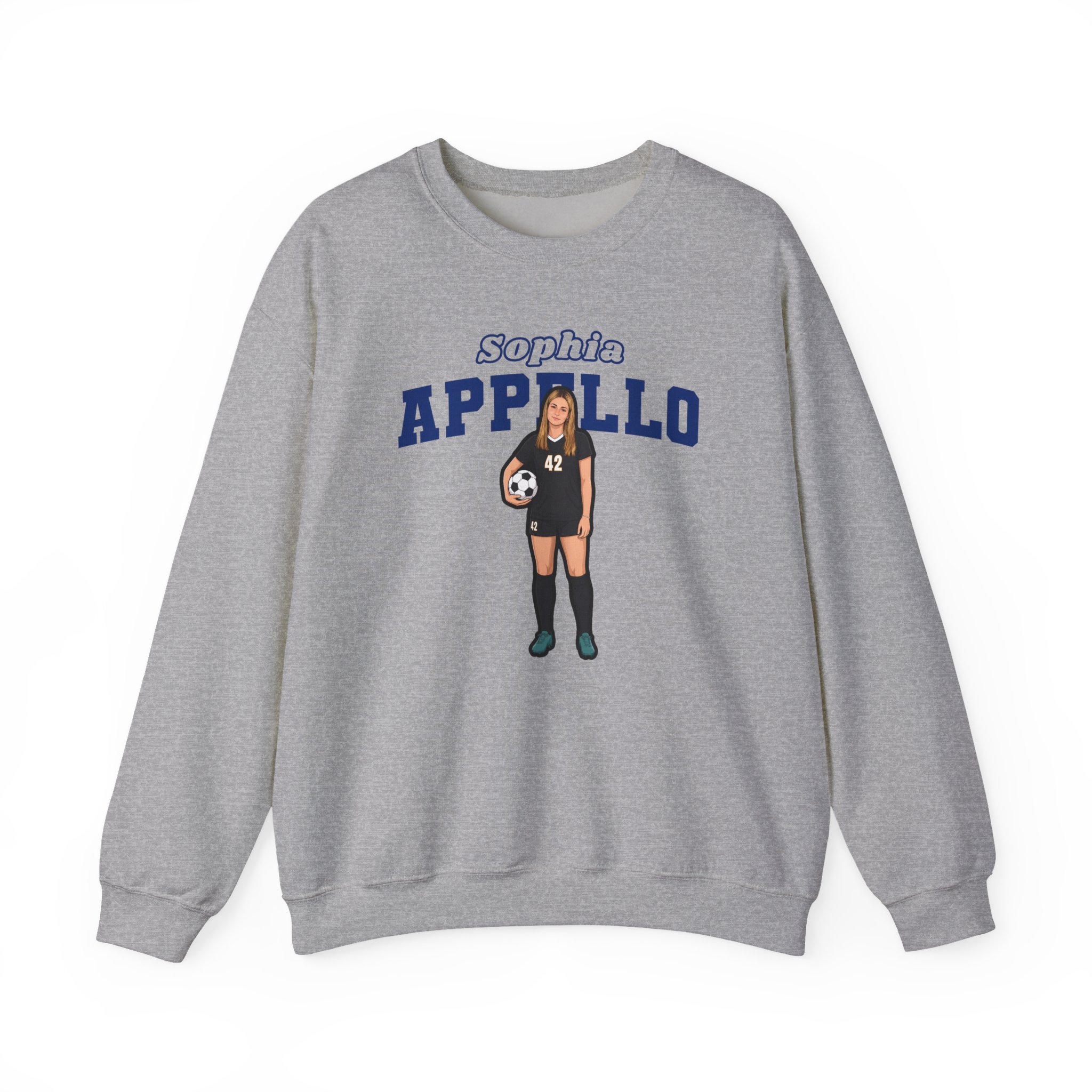 Crewneck Sweatshirt — character_name_arch in Grey