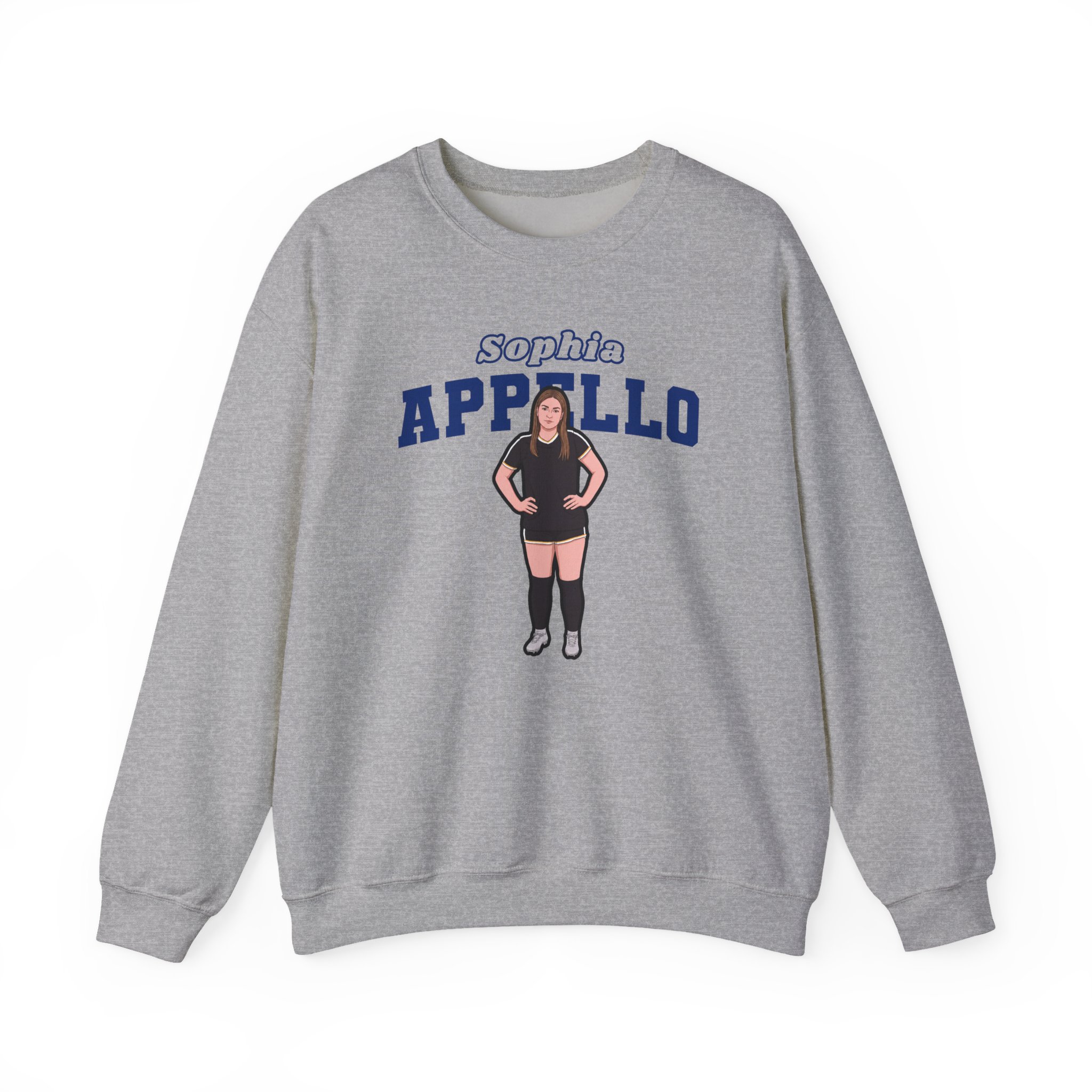 Crewneck Sweatshirt — character_name_arch in Grey