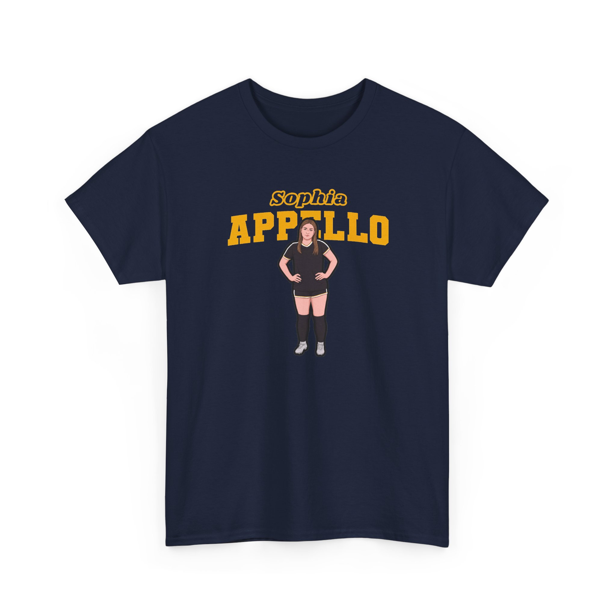 Tee — character_name_arch in Navy