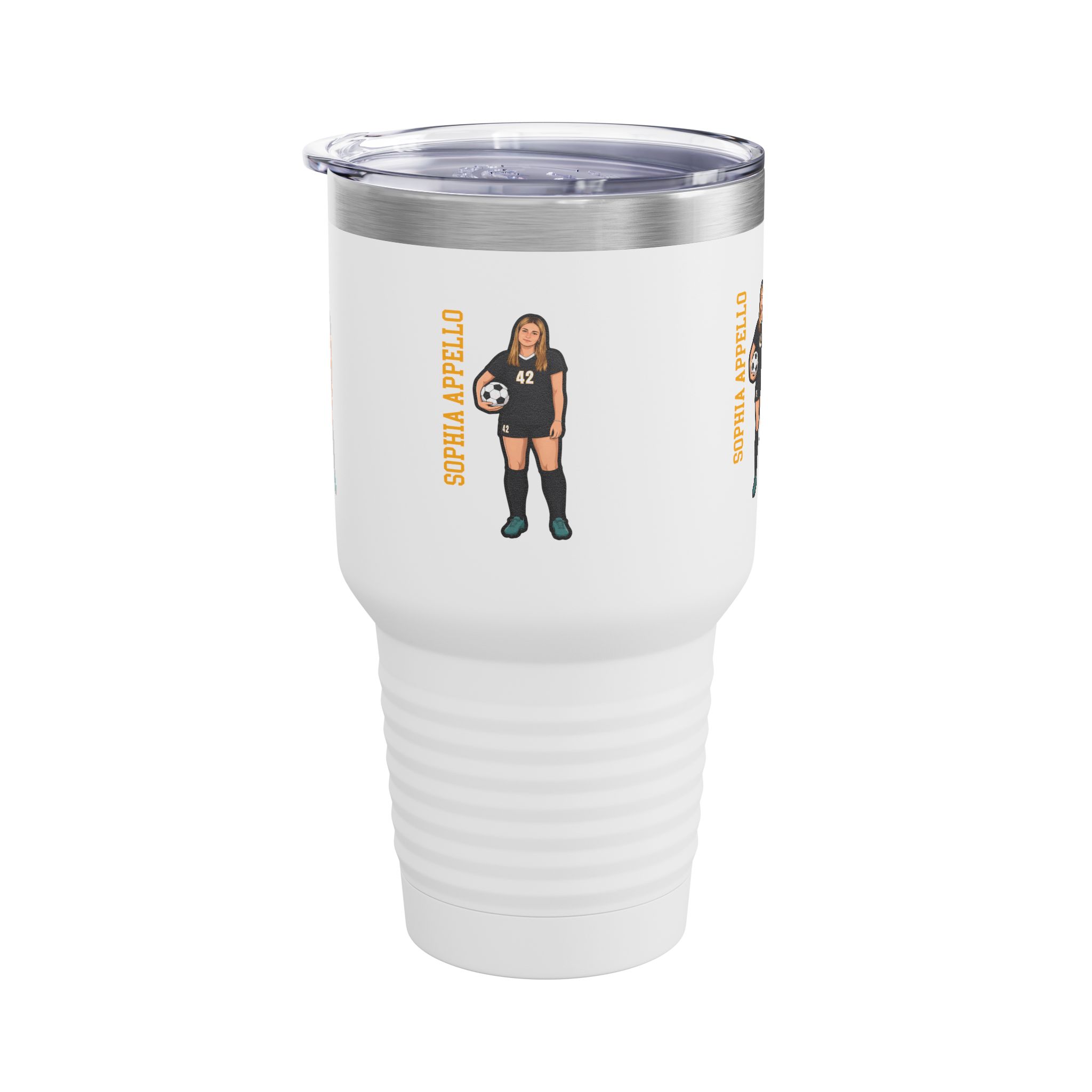 30oz Tumbler — character_name_vertical in White