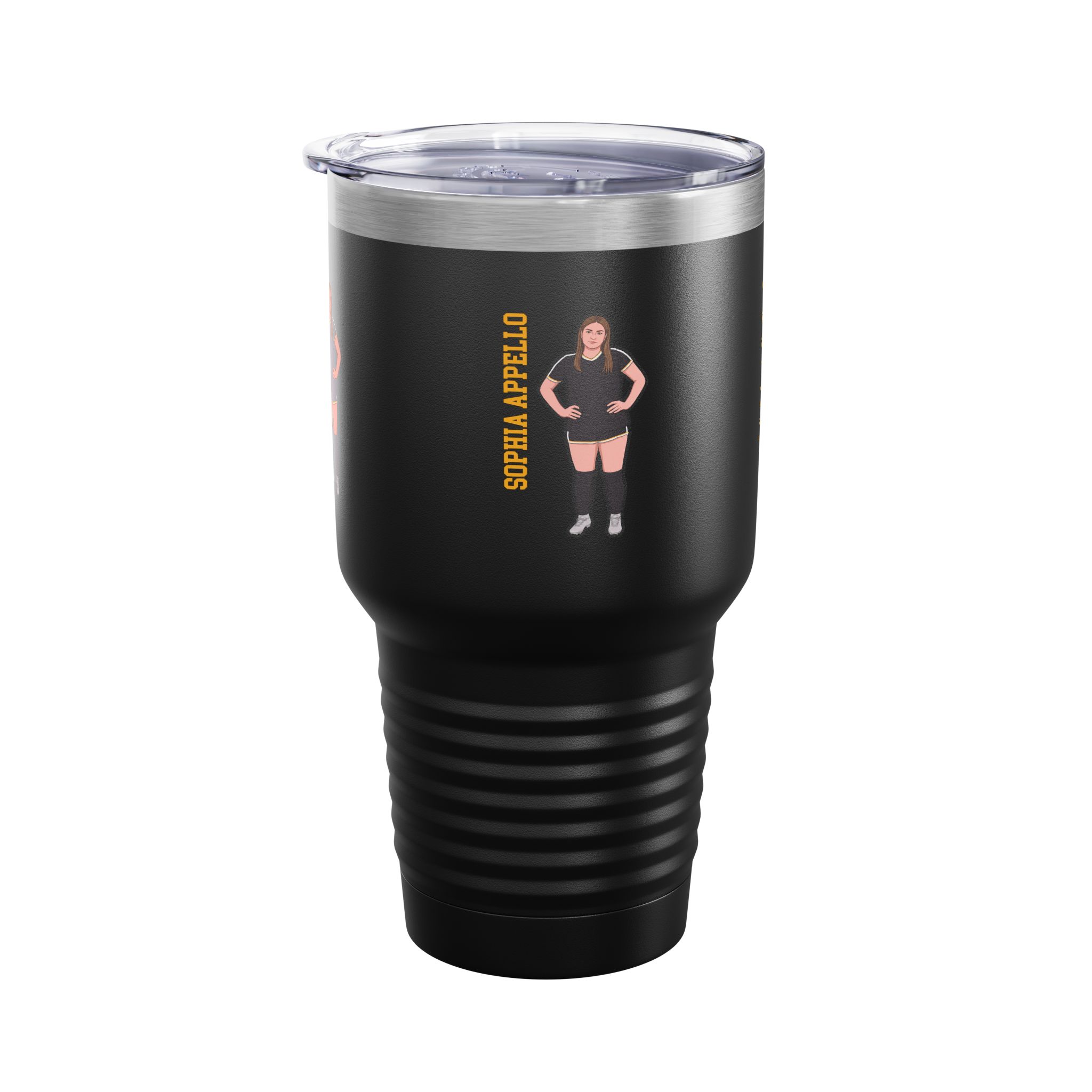 30oz Tumbler — character_name_vertical in Black