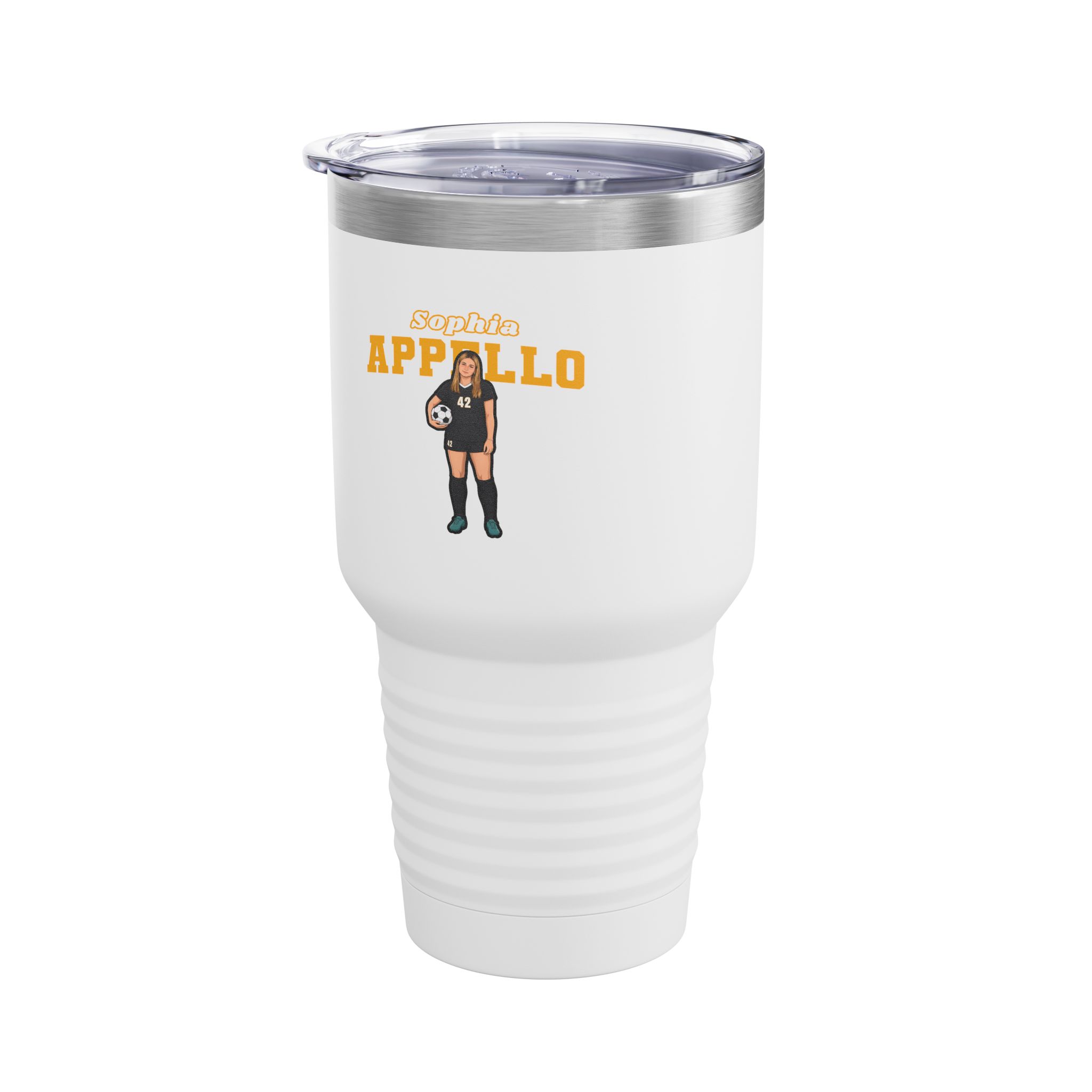 30oz Tumbler — character_name_arch in White