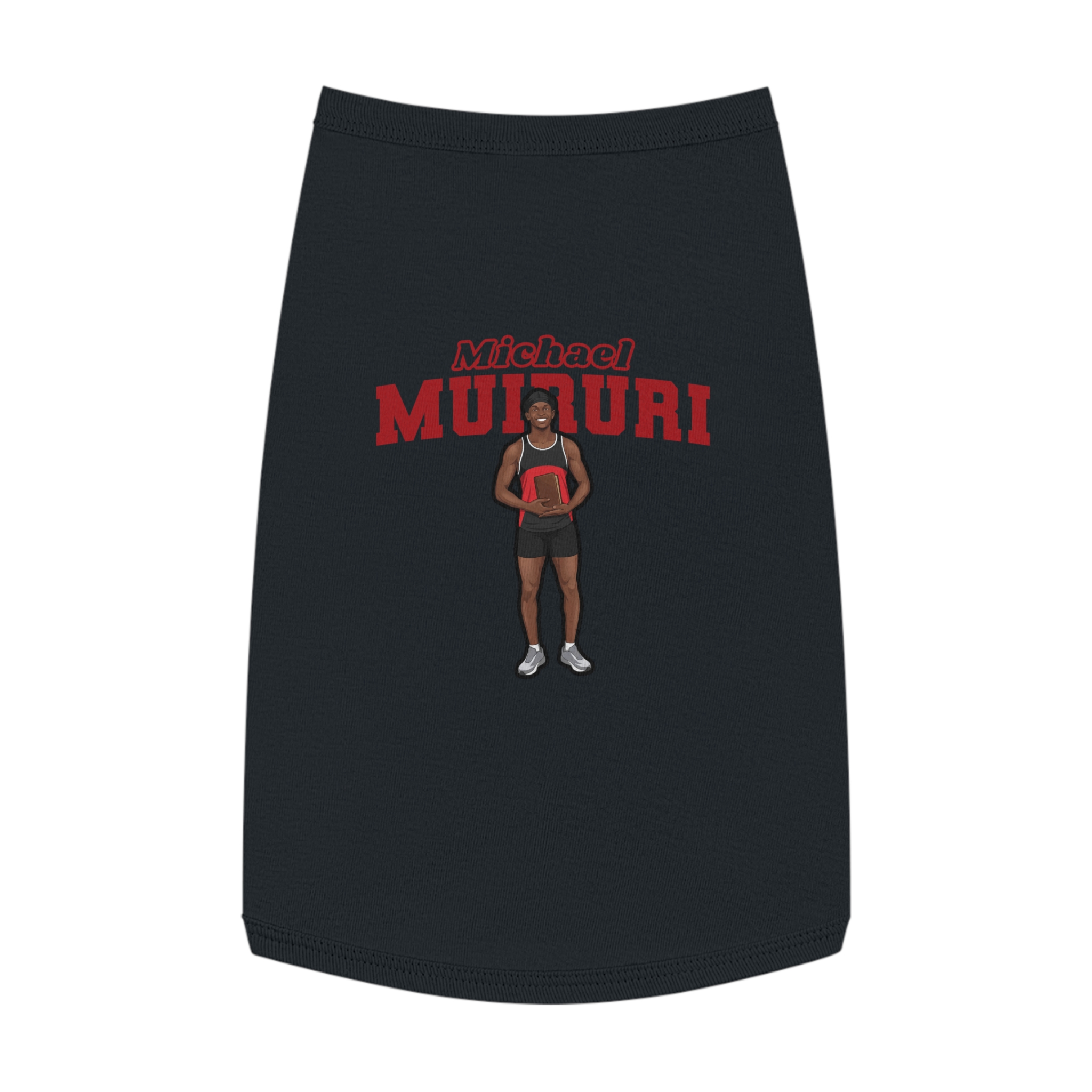Pet Tank Top — character_name_arch in Black