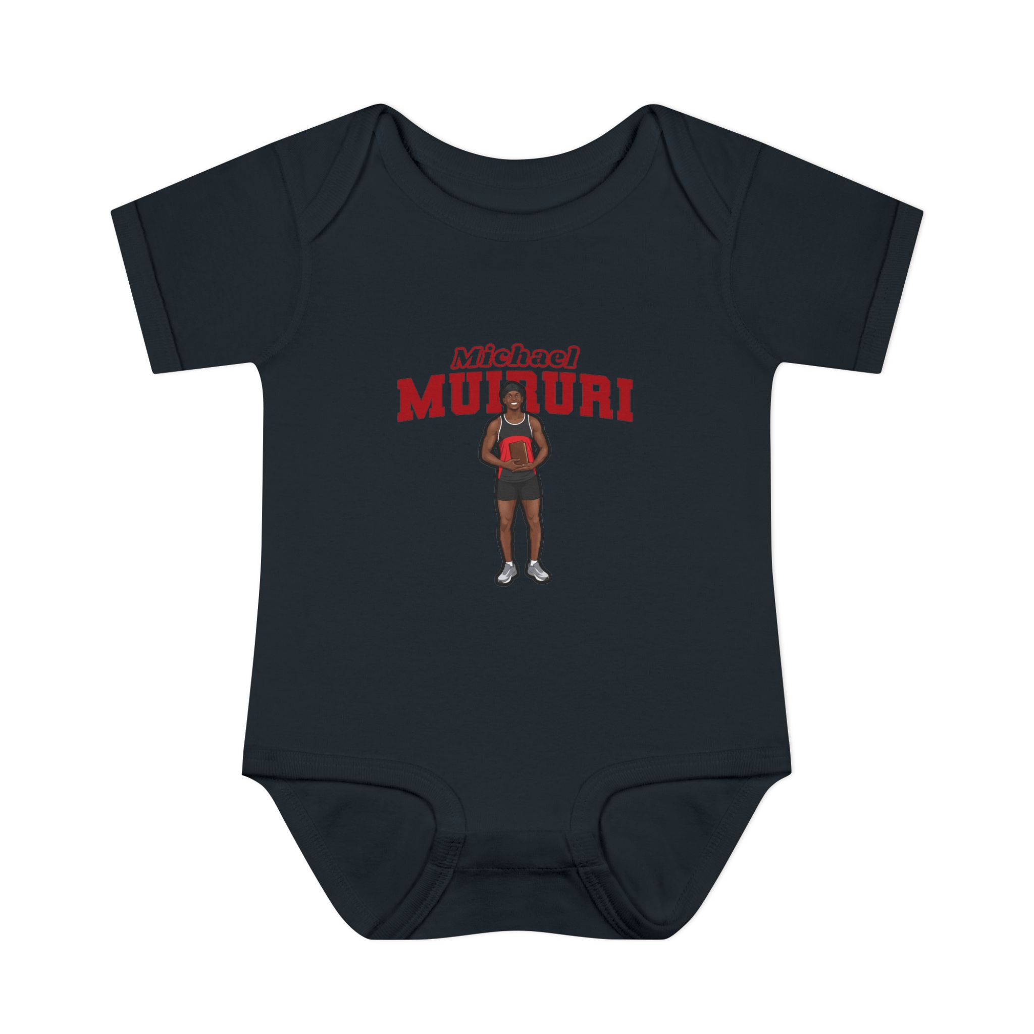 Baby Onesie — character_name_arch in Black