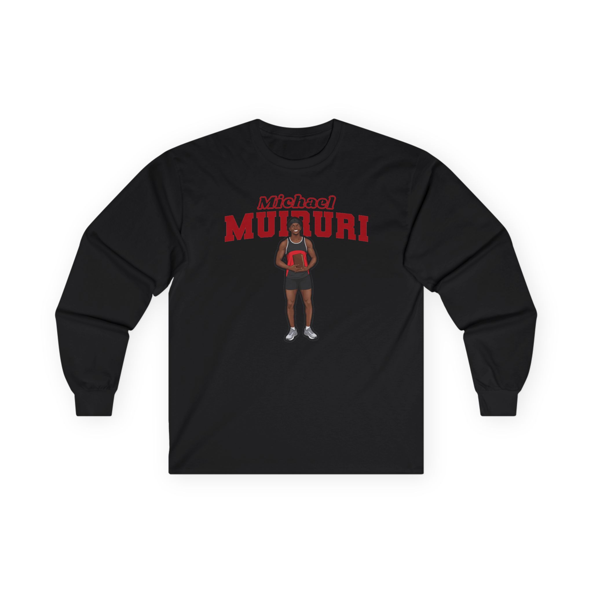 Long Sleeve Tee — character_name_arch in Black