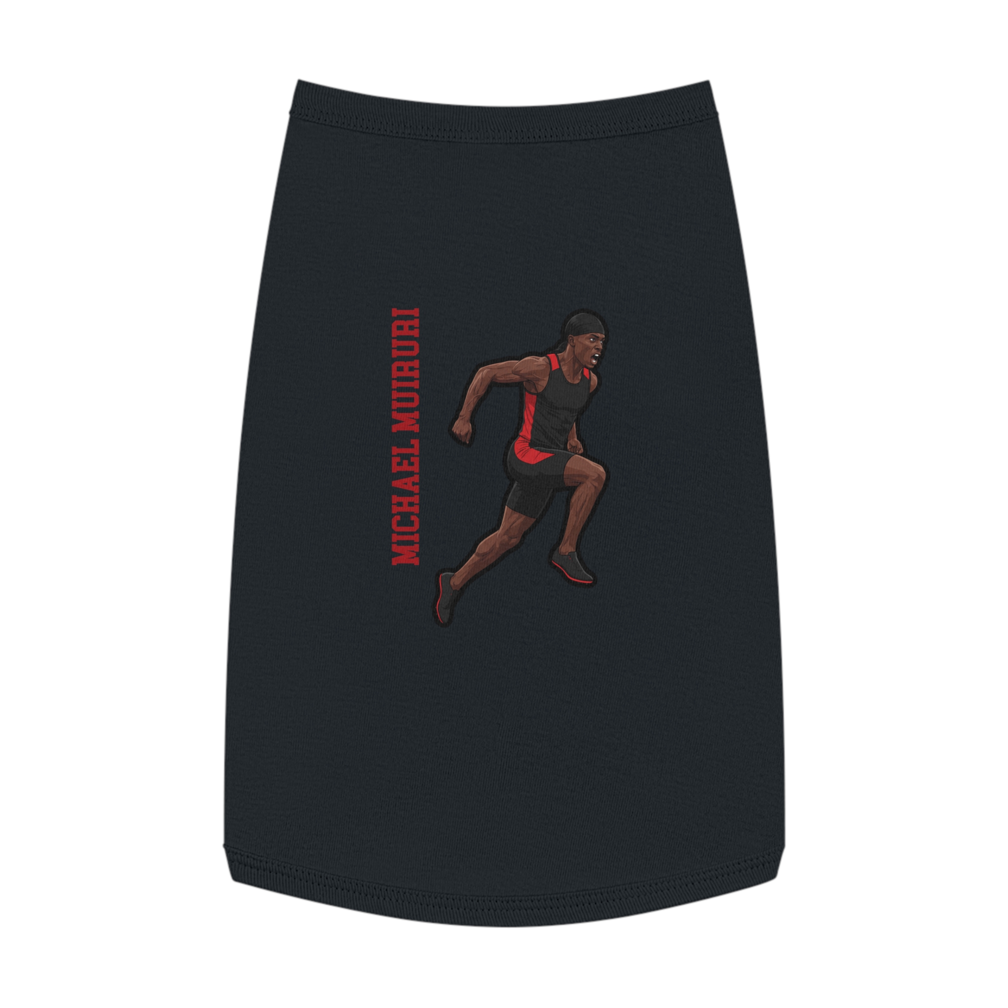 Pet Tank Top — character_name_vertical in White