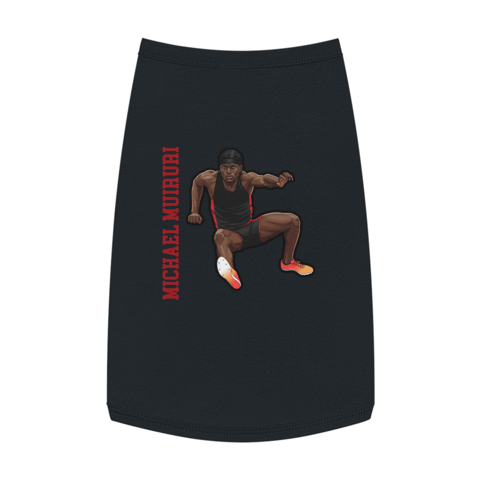 Pet Tank Top — character_name_vertical in White