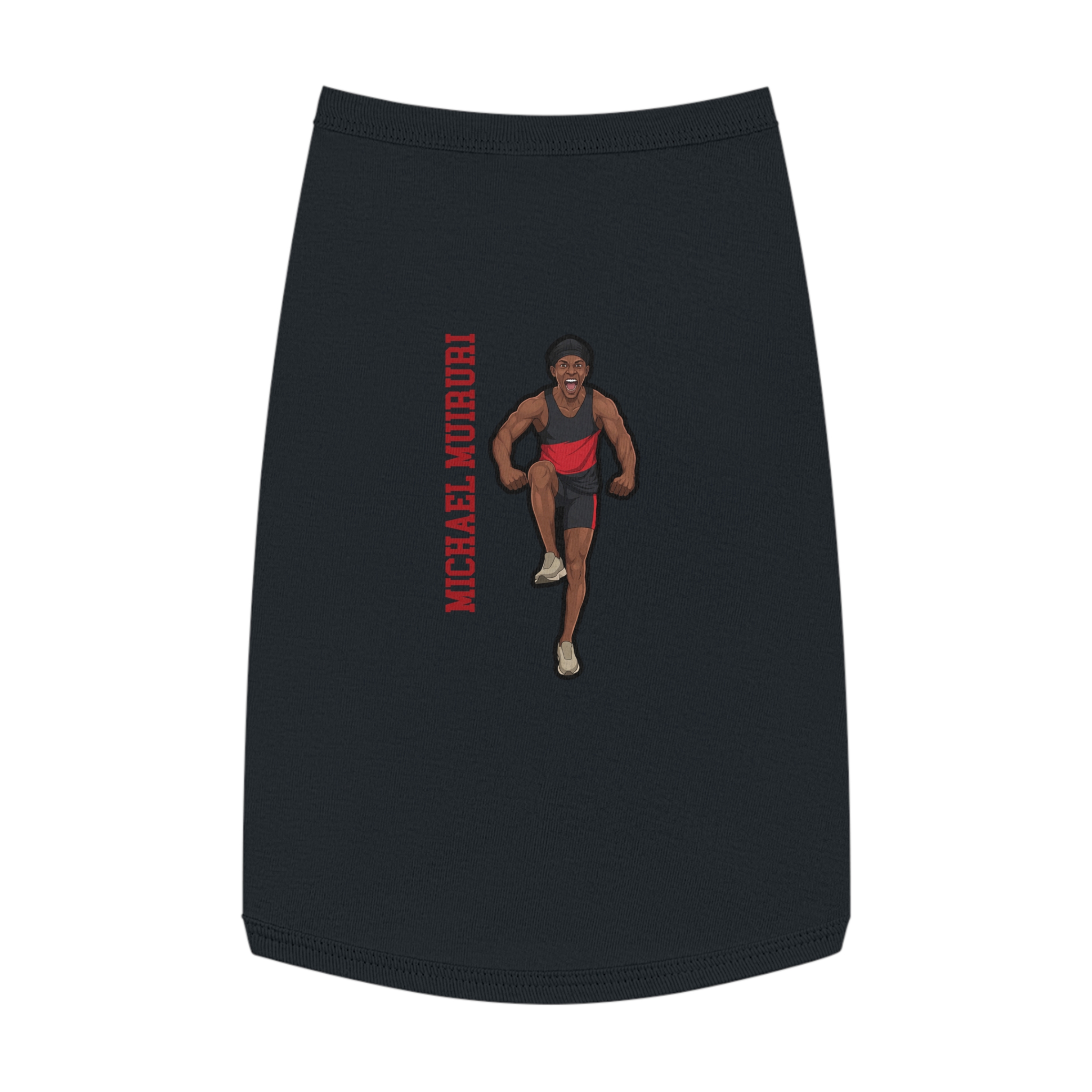 Pet Tank Top — character_name_vertical in White