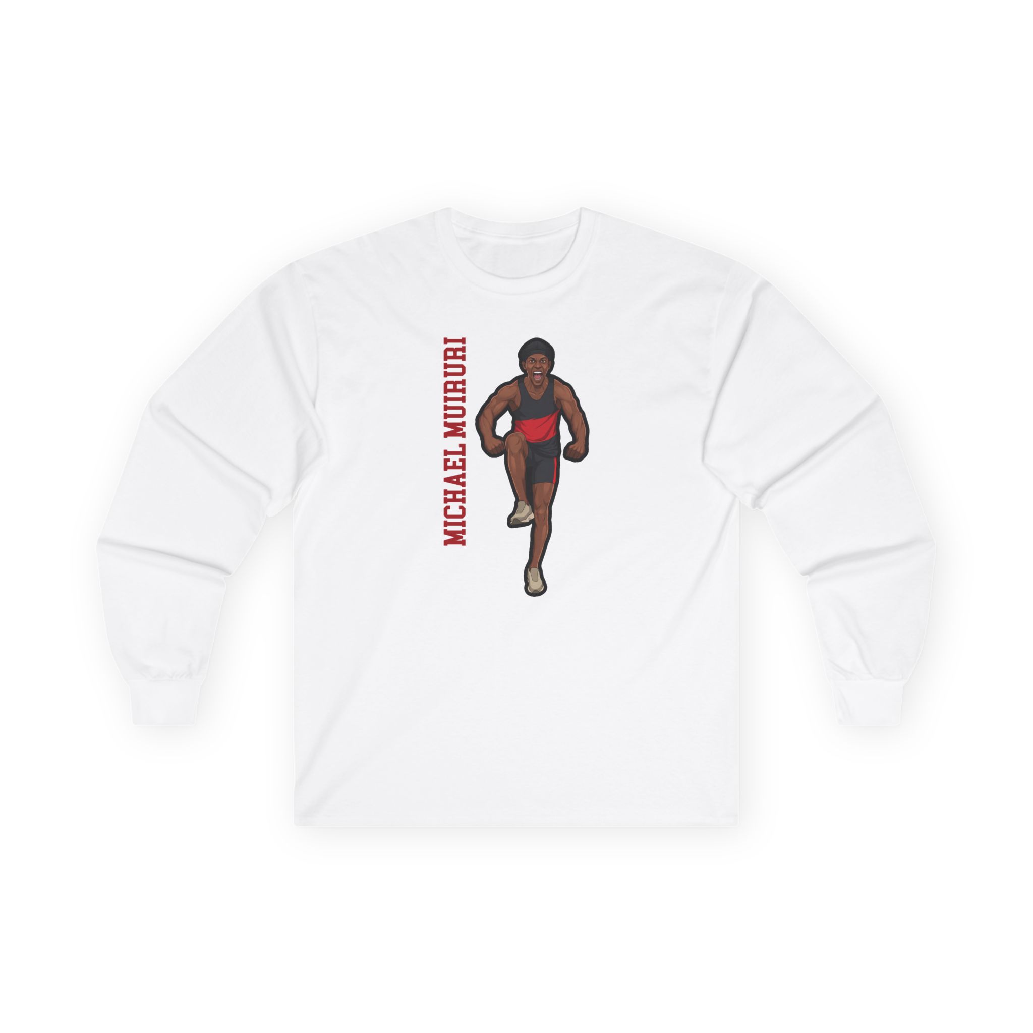 Long Sleeve Tee — character_name_vertical in White