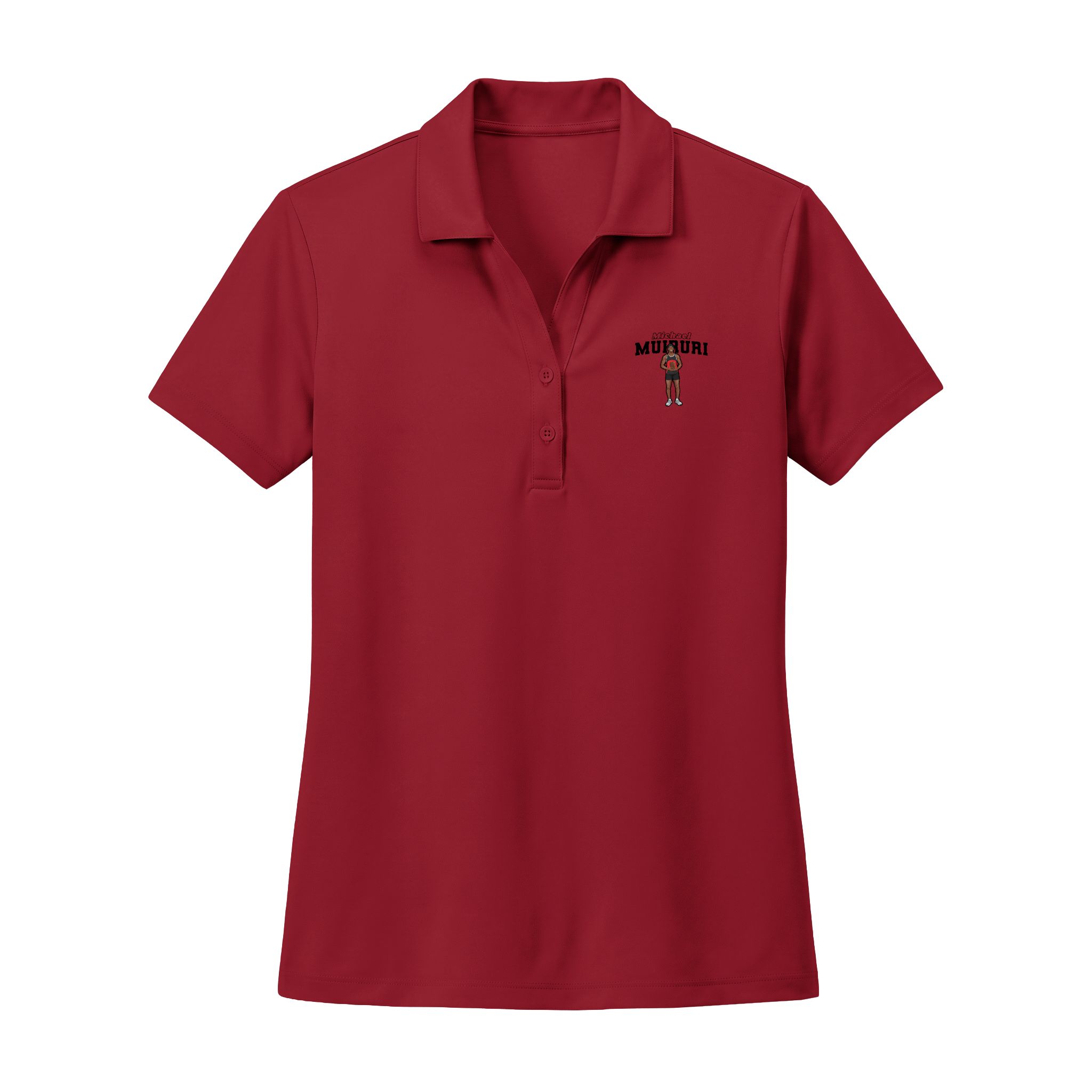 Women's Polo — character_name_arch in Red