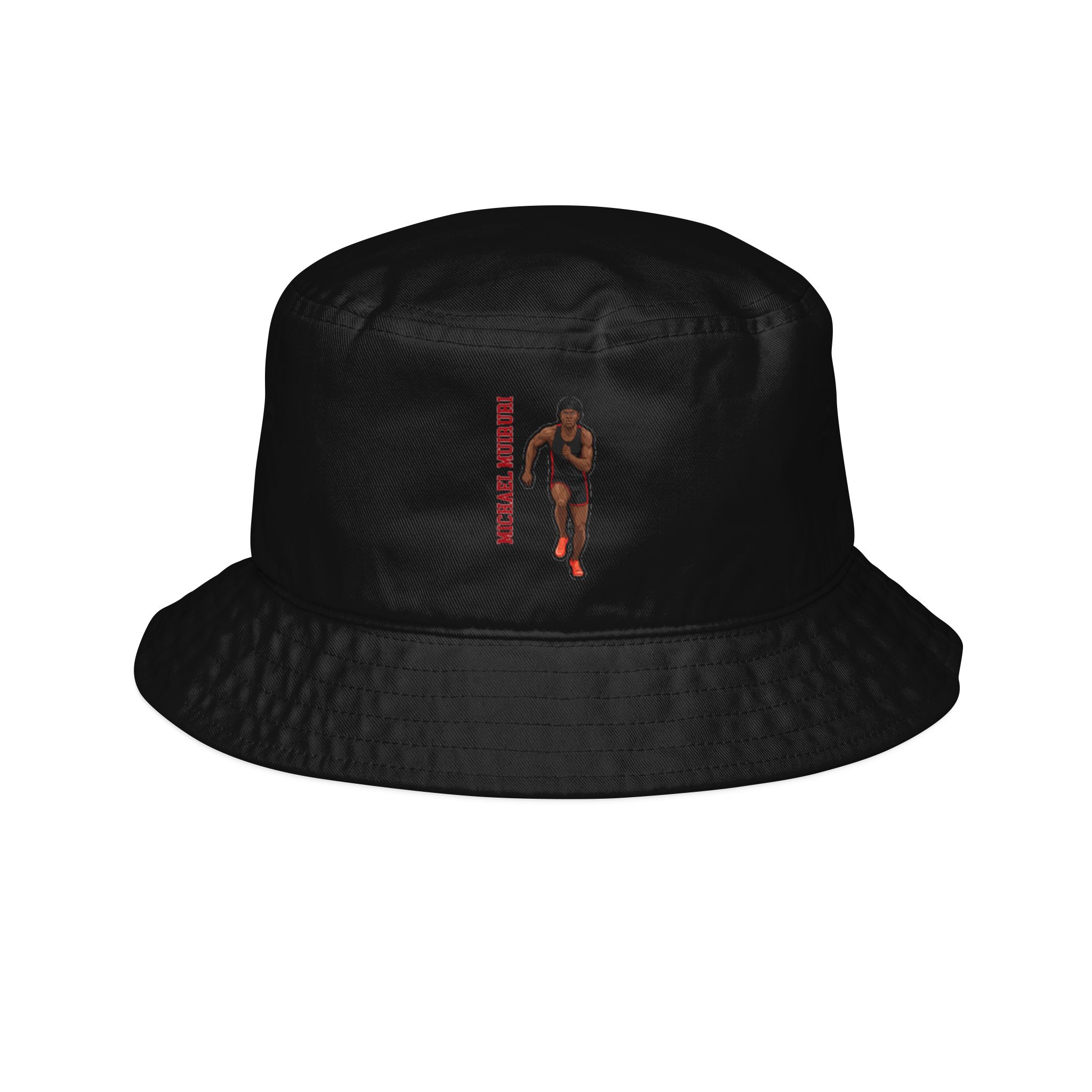 Bucket Hat — character_name_vertical in Black