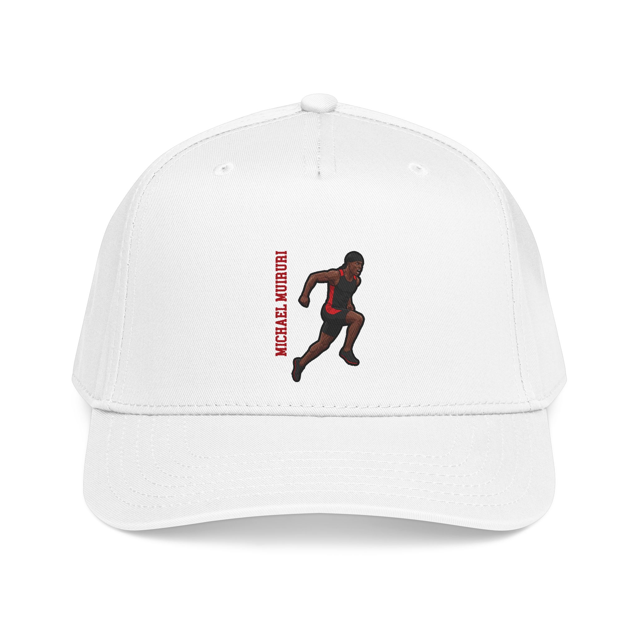 Baseball Cap — character_name_vertical in White