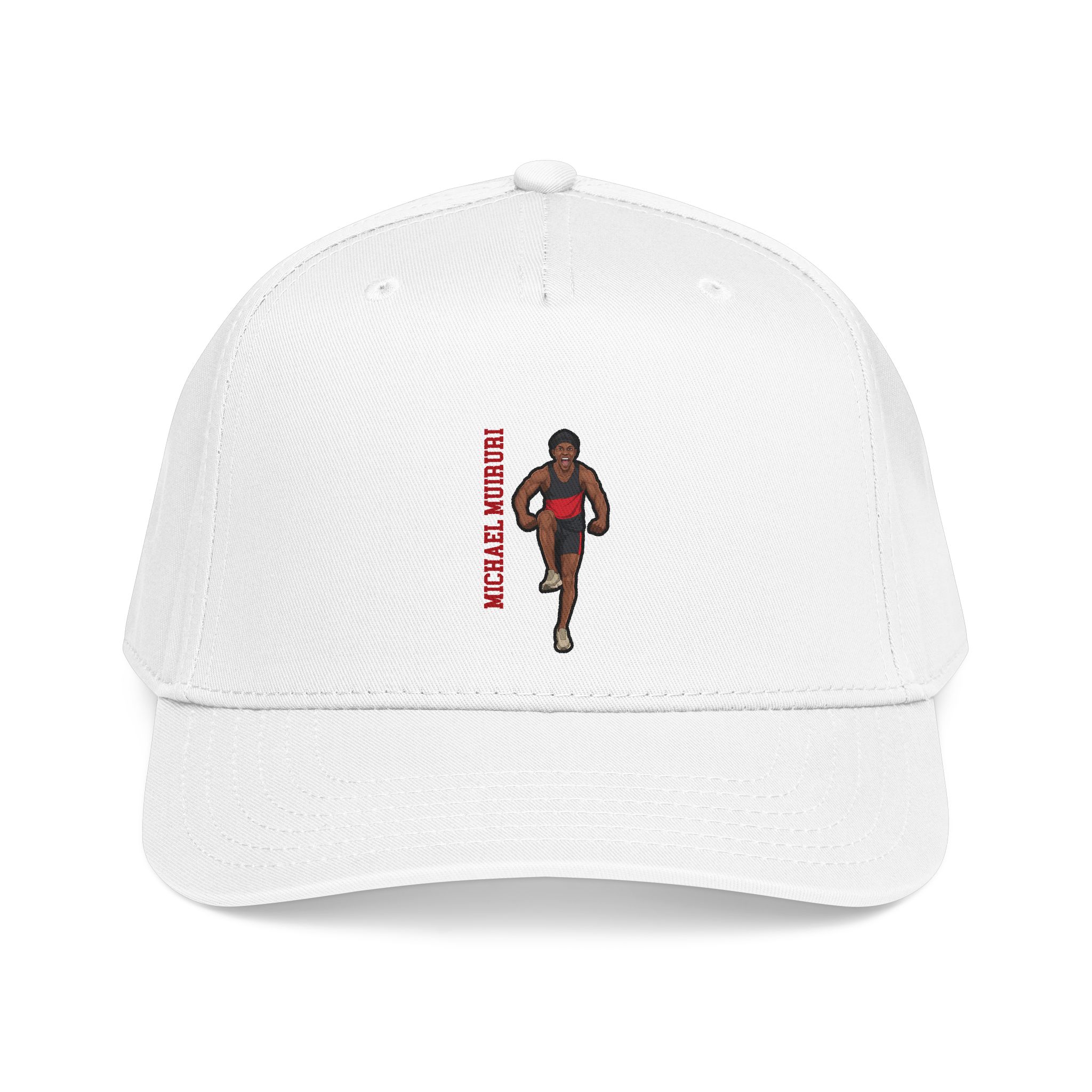 Baseball Cap — character_name_vertical in White