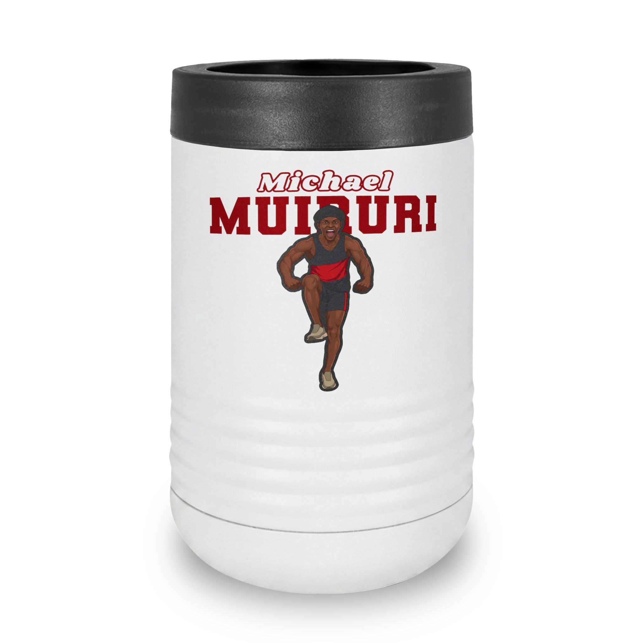Stainless Can Cooler — character_name_arch in White