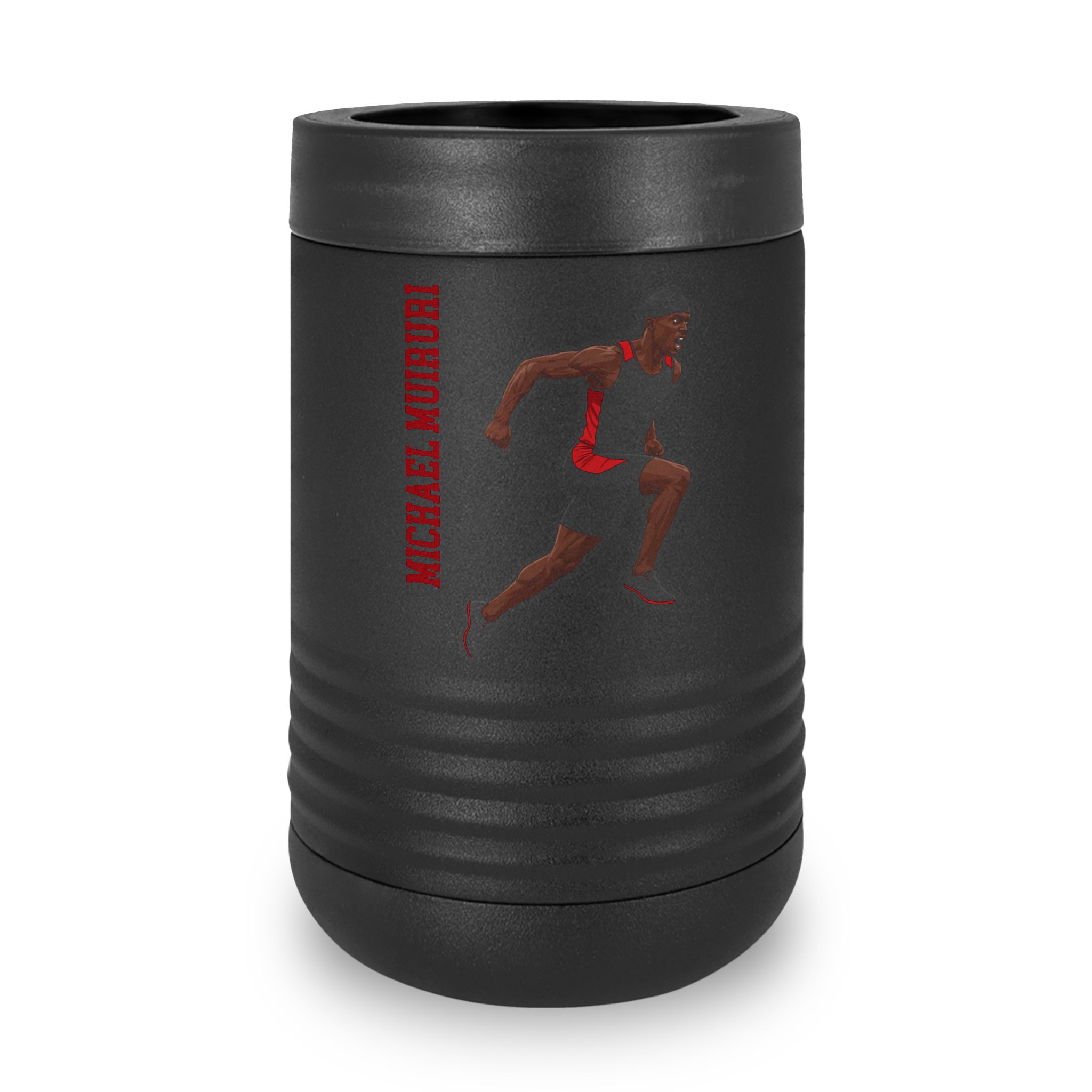 Stainless Can Cooler — character_name_vertical in Black